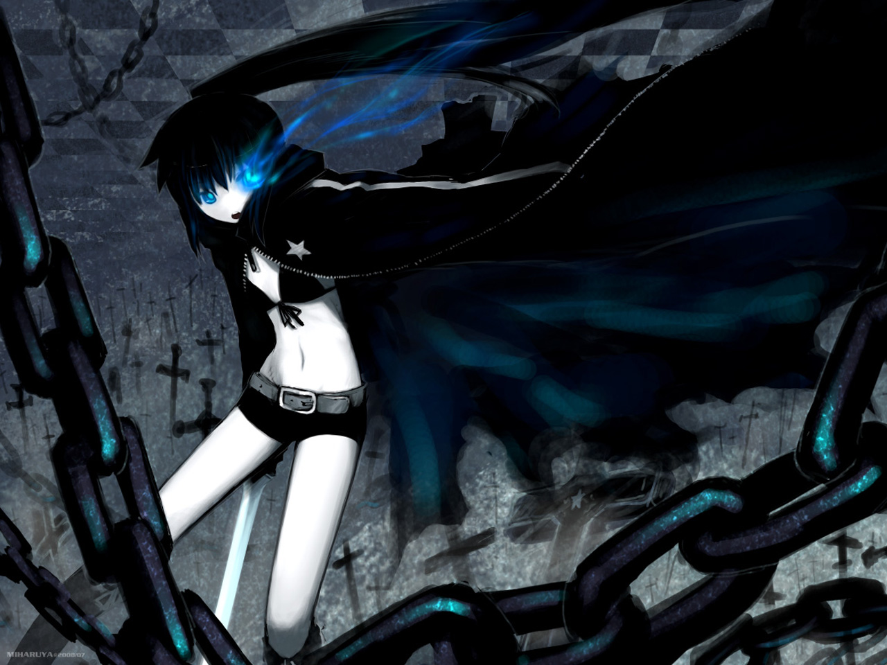 Free download wallpaper Anime, Black Rock Shooter on your PC desktop