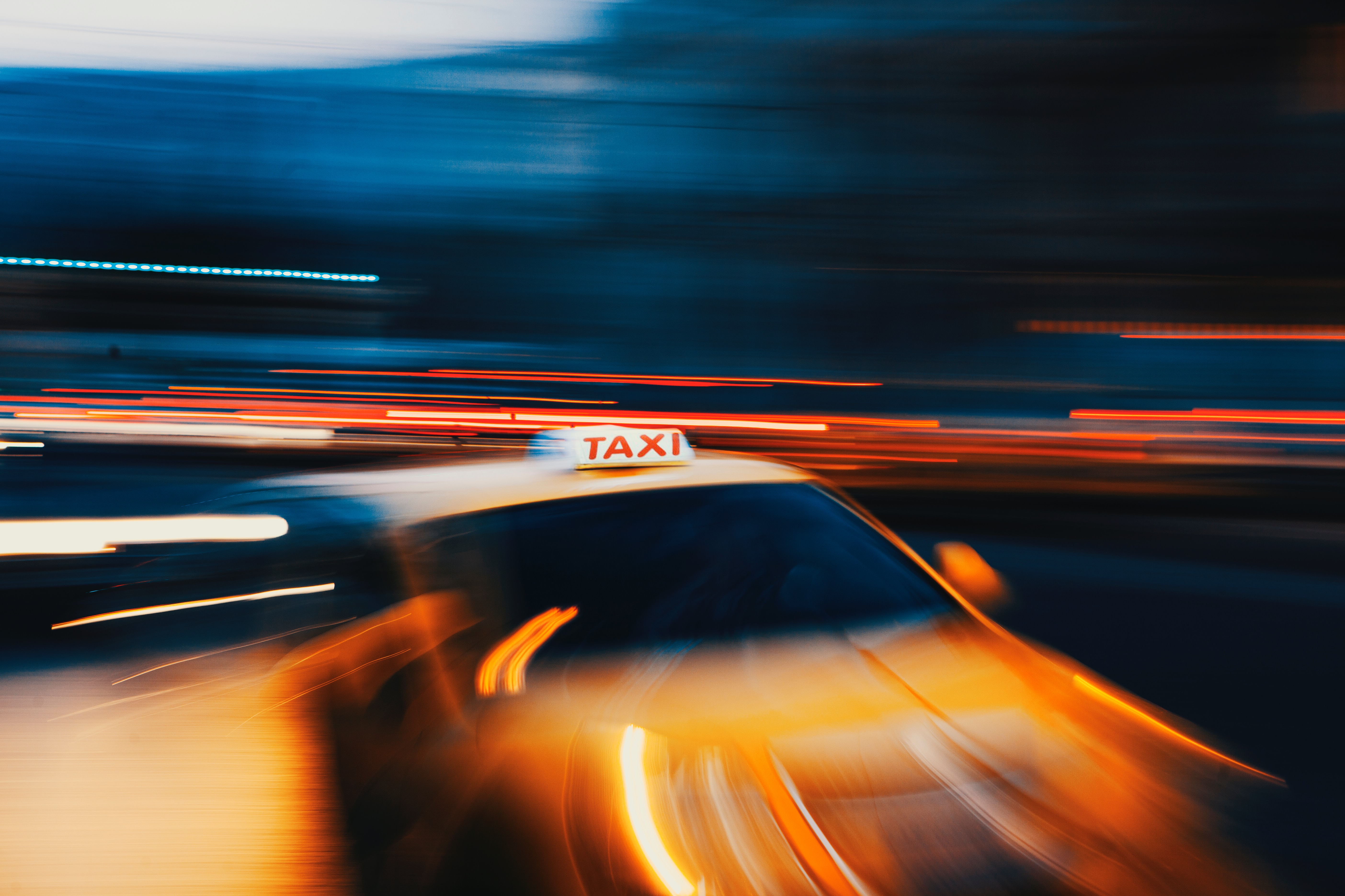 long exposure, taxi, shine, light, miscellanea, miscellaneous, traffic, movement, blur, smooth lock screen backgrounds