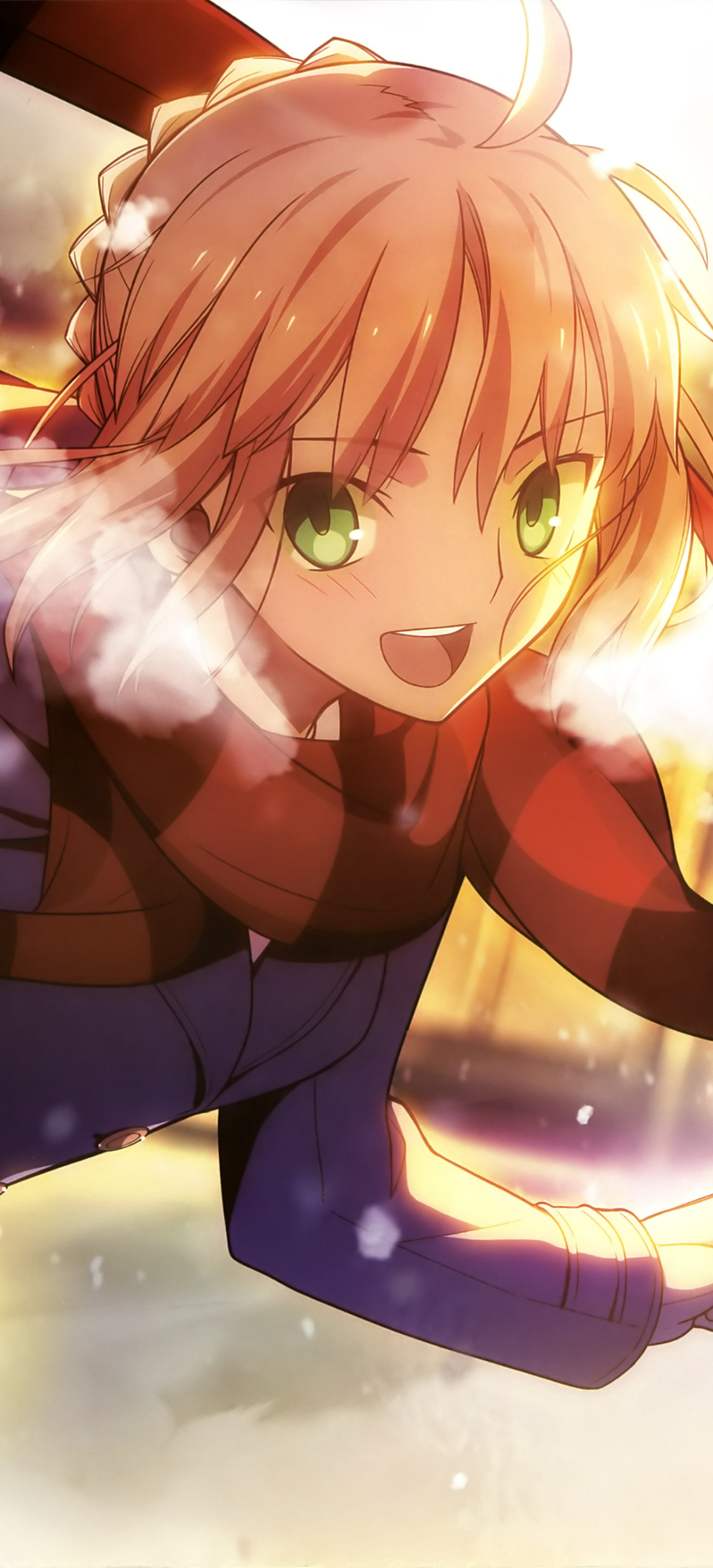 Download mobile wallpaper Anime, Green Eyes, Saber (Fate Series), Fate/stay Night, Orange Hair, Fate (Series), Fate Series for free.
