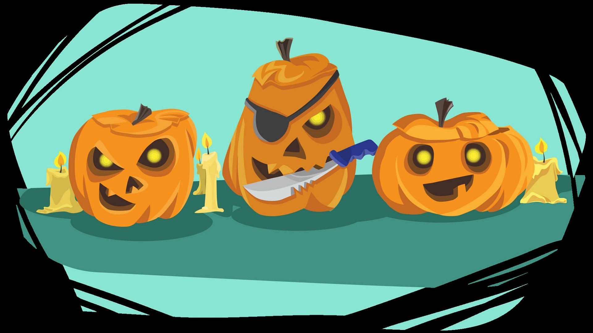 Laden Sie das Feiertage, Halloween, Kerze, Messer, Jack O' Laterne-Bild kostenlos auf Ihren PC-Desktop herunter
