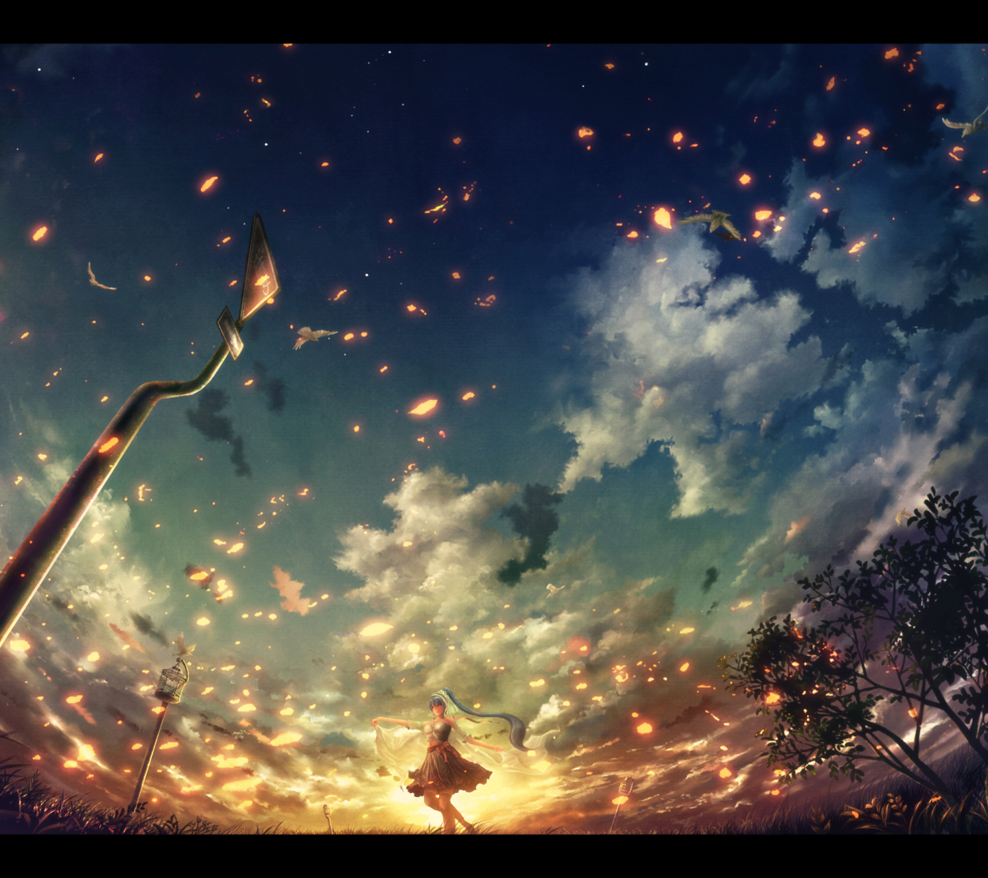 Free download wallpaper Anime, Sky on your PC desktop