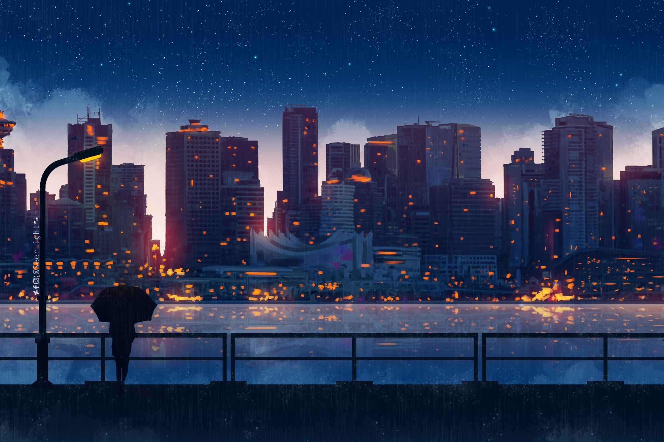 Baixe gratuitamente a imagem Anime, Noite, Cidade na área de trabalho do seu PC