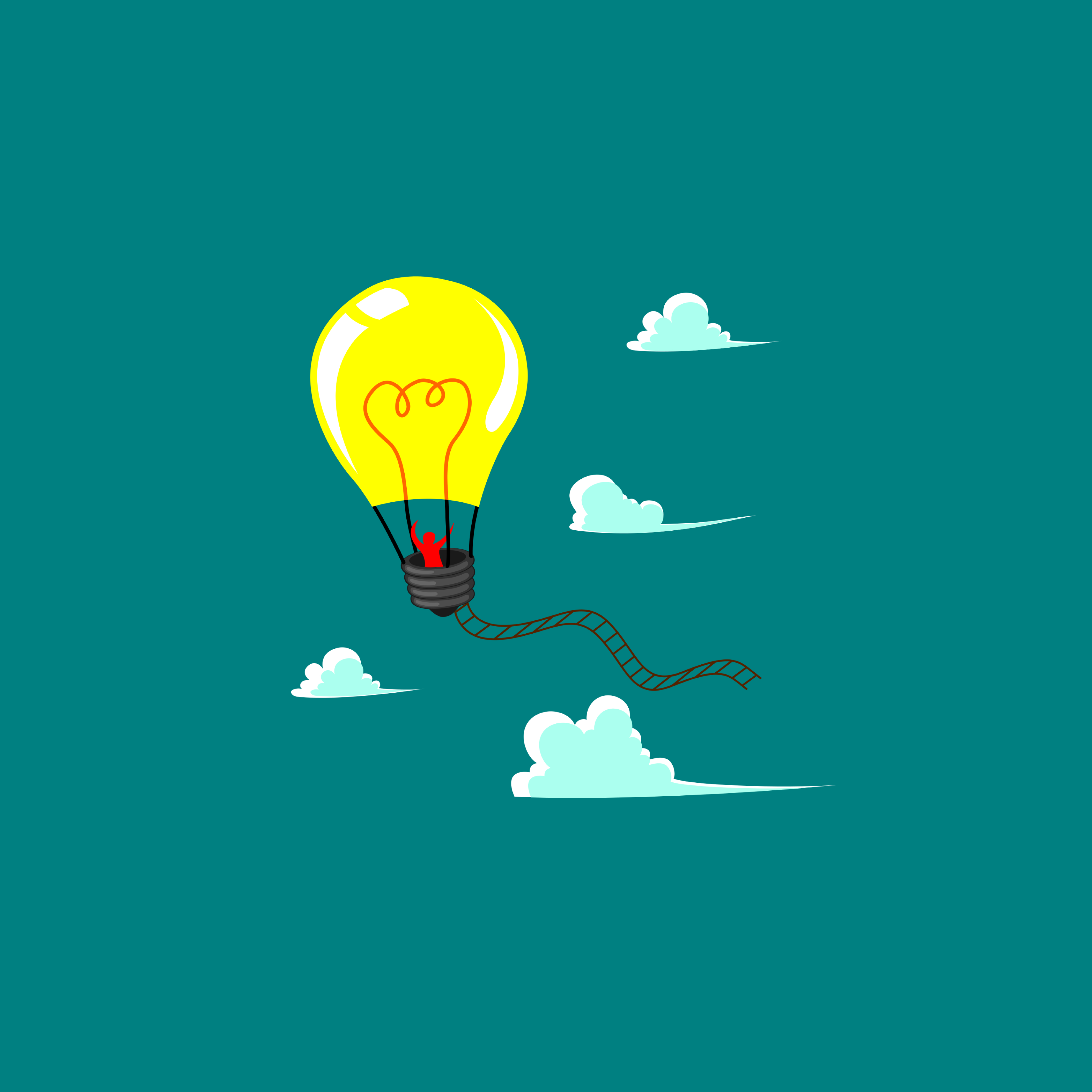 Download mobile wallpaper Sky, Balloon, Flight, Light Bulb, Vector for free.