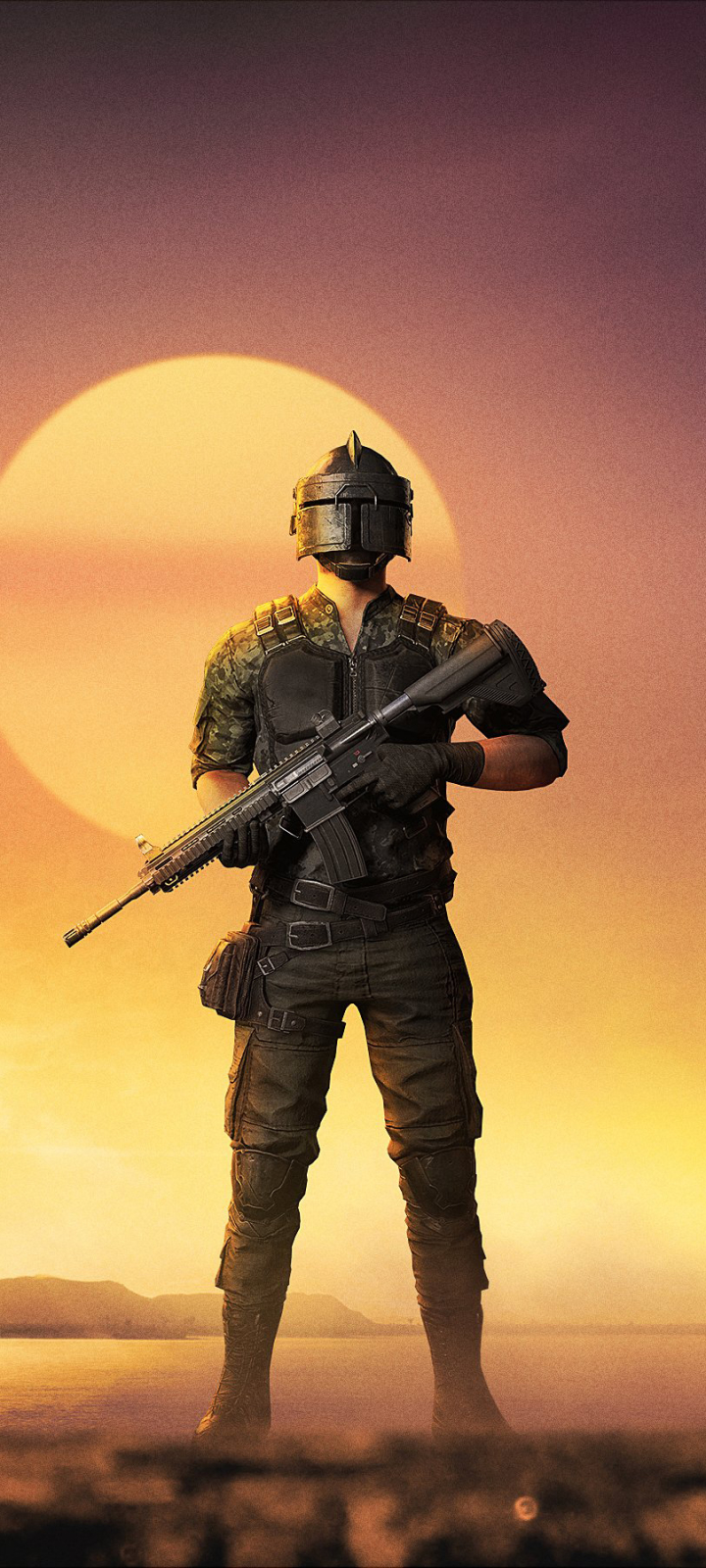 Download mobile wallpaper Helmet, Video Game, Gun, M4 Carbine, Playerunknown's Battlegrounds for free.