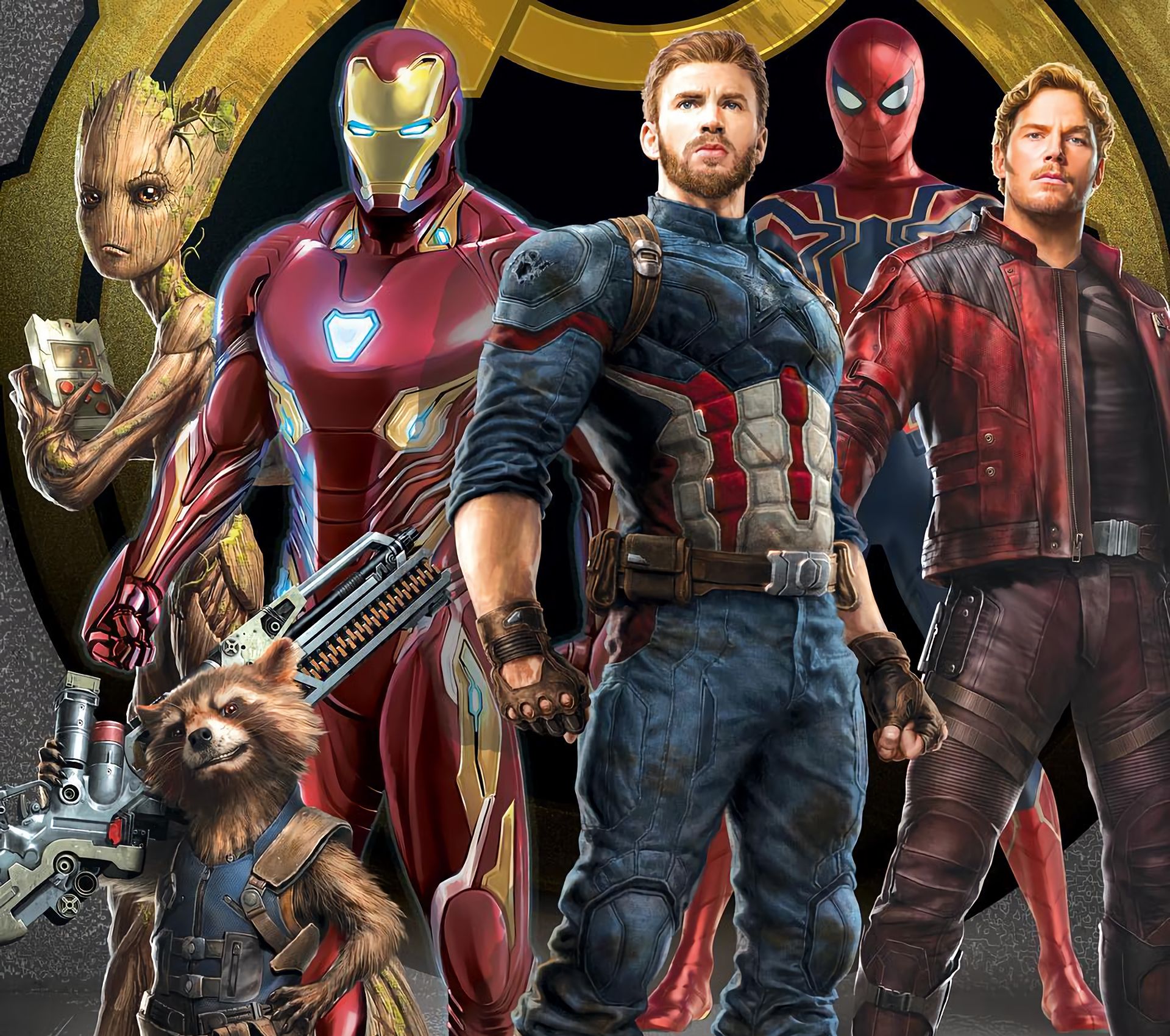 spider man, avengers: infinity war, captain america, movie, groot, iron man, rocket raccoon, star lord, the avengers