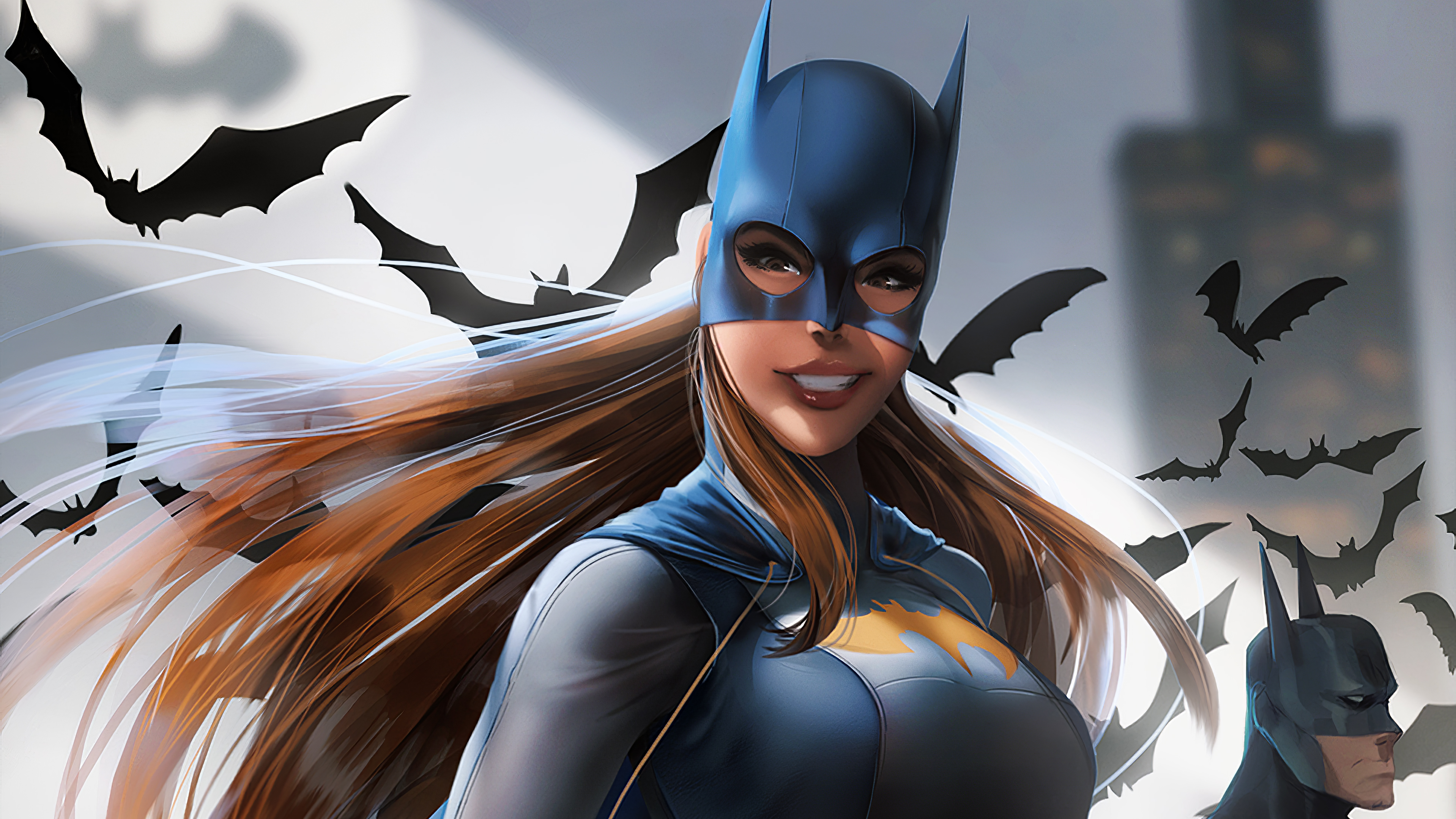 Download mobile wallpaper Batman, Comics, Brown Hair, Dc Comics, Batgirl for free.