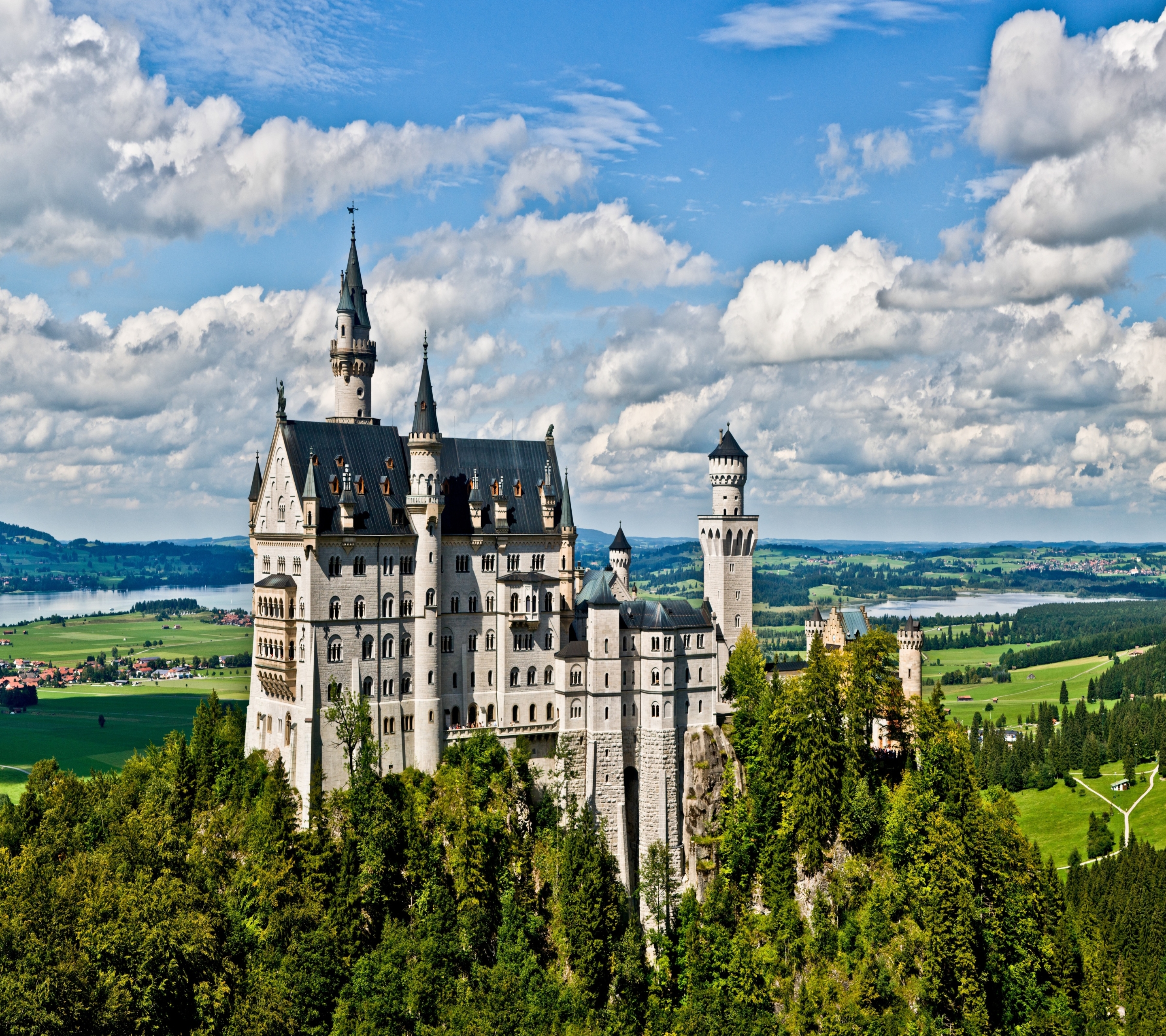 PCデスクトップに城, ノイシュヴァンシュタイン城, マンメイド画像を無料でダウンロード