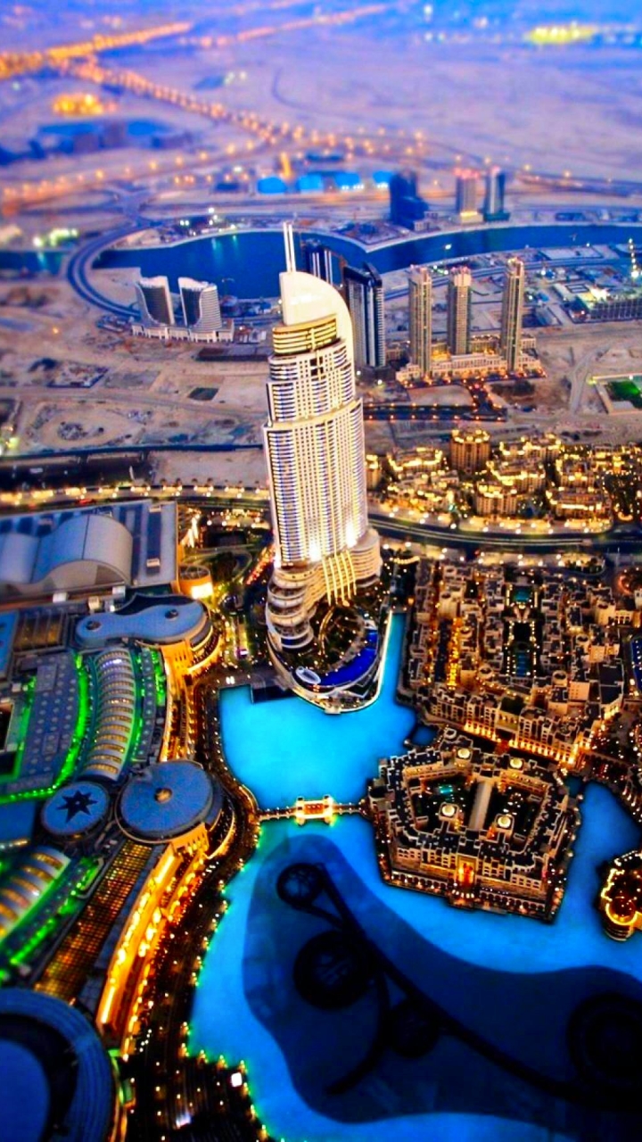 Descarga gratuita de fondo de pantalla para móvil de Ciudades, Crepúsculo, Ciudad, Hecho Por El Hombre, Dubái.