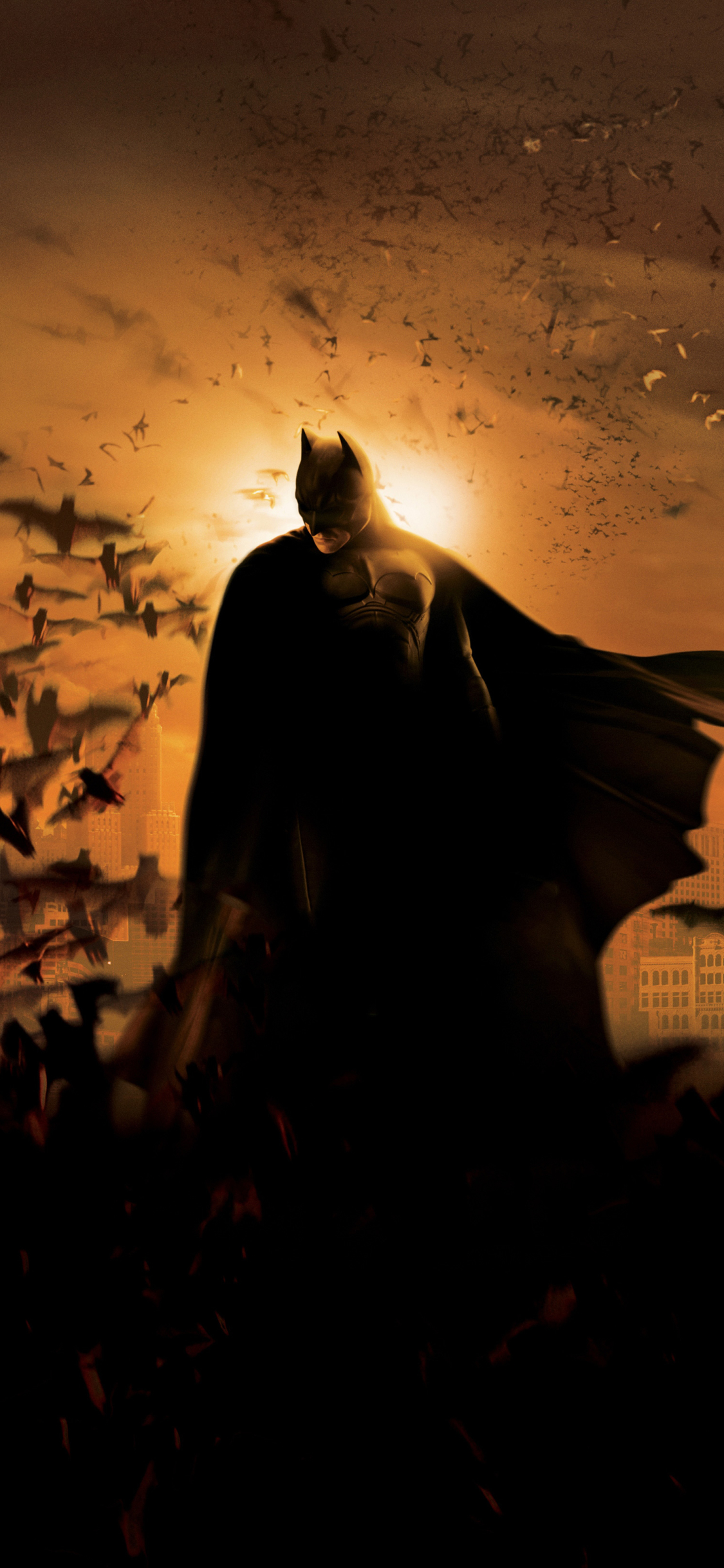 Download mobile wallpaper Night, Batman, Bat, Movie, Superhero, Dc Comics, Batman Begins, Bruce Wayne for free.