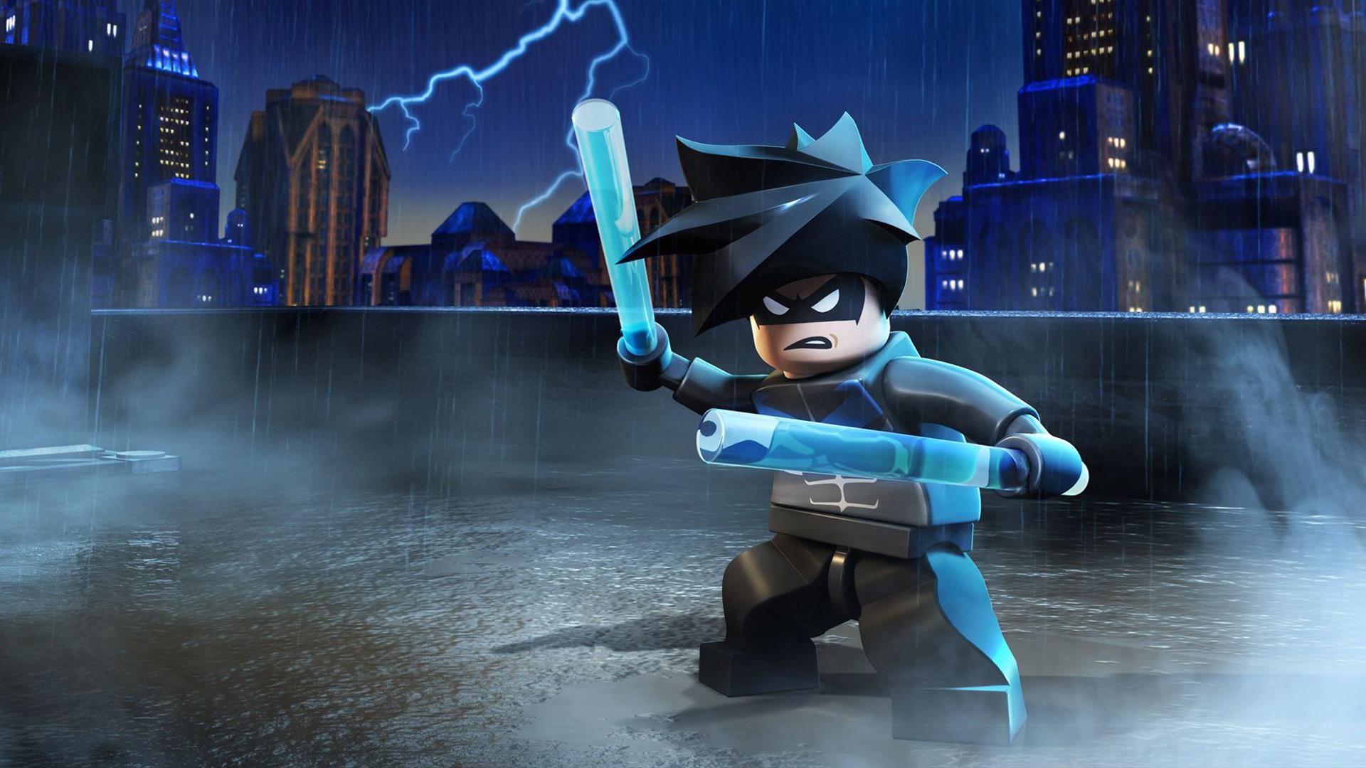 260859 скачать обои видеоигры, lego batman 2: супергерои dc, найтвинг, лего - заставки и картинки бесплатно