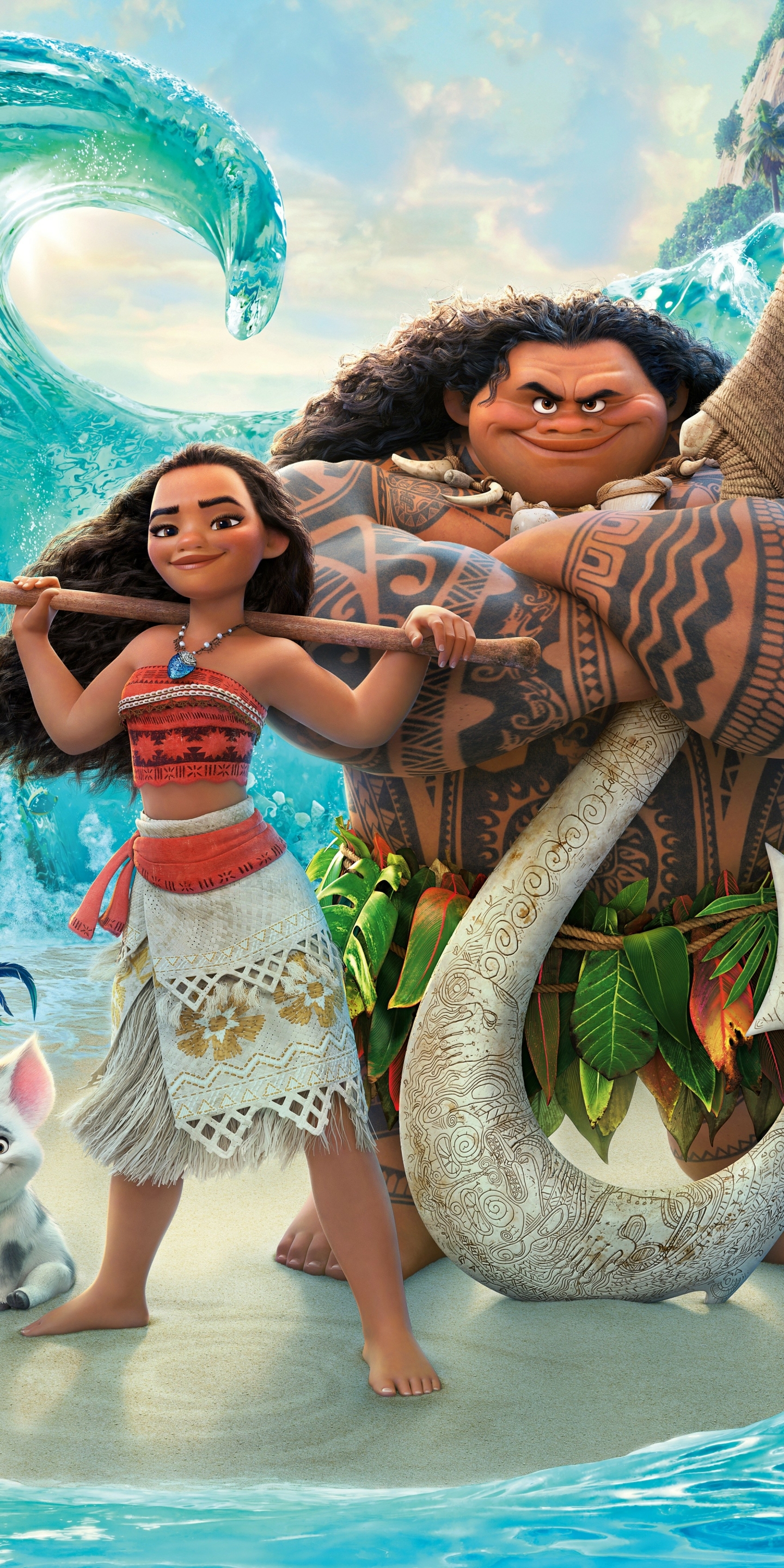 Descarga gratuita de fondo de pantalla para móvil de Películas, Maui (Moana), Moana Waialiki, Moana: Un Mar De Aventuras.