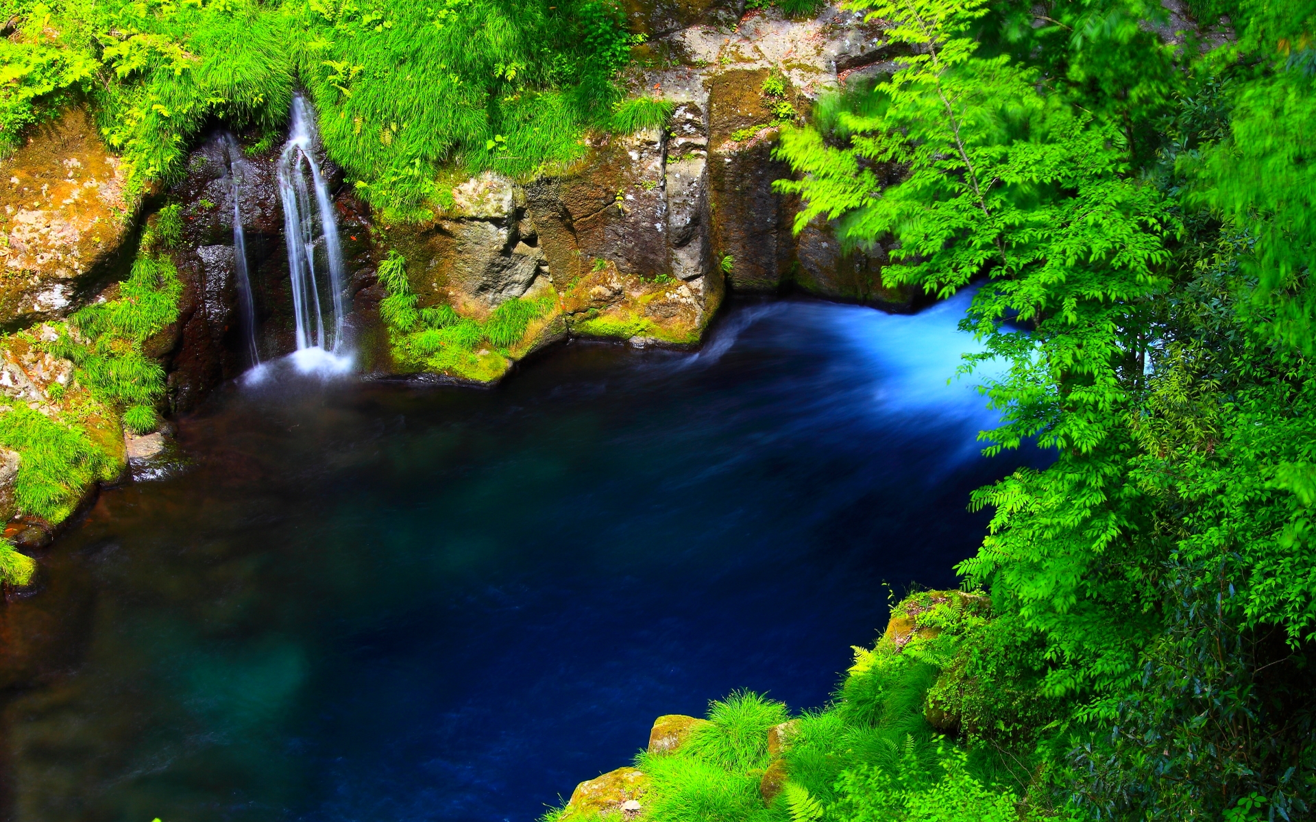 Скачать обои бесплатно Водопады, Водопад, Пруд, Земля/природа картинка на рабочий стол ПК
