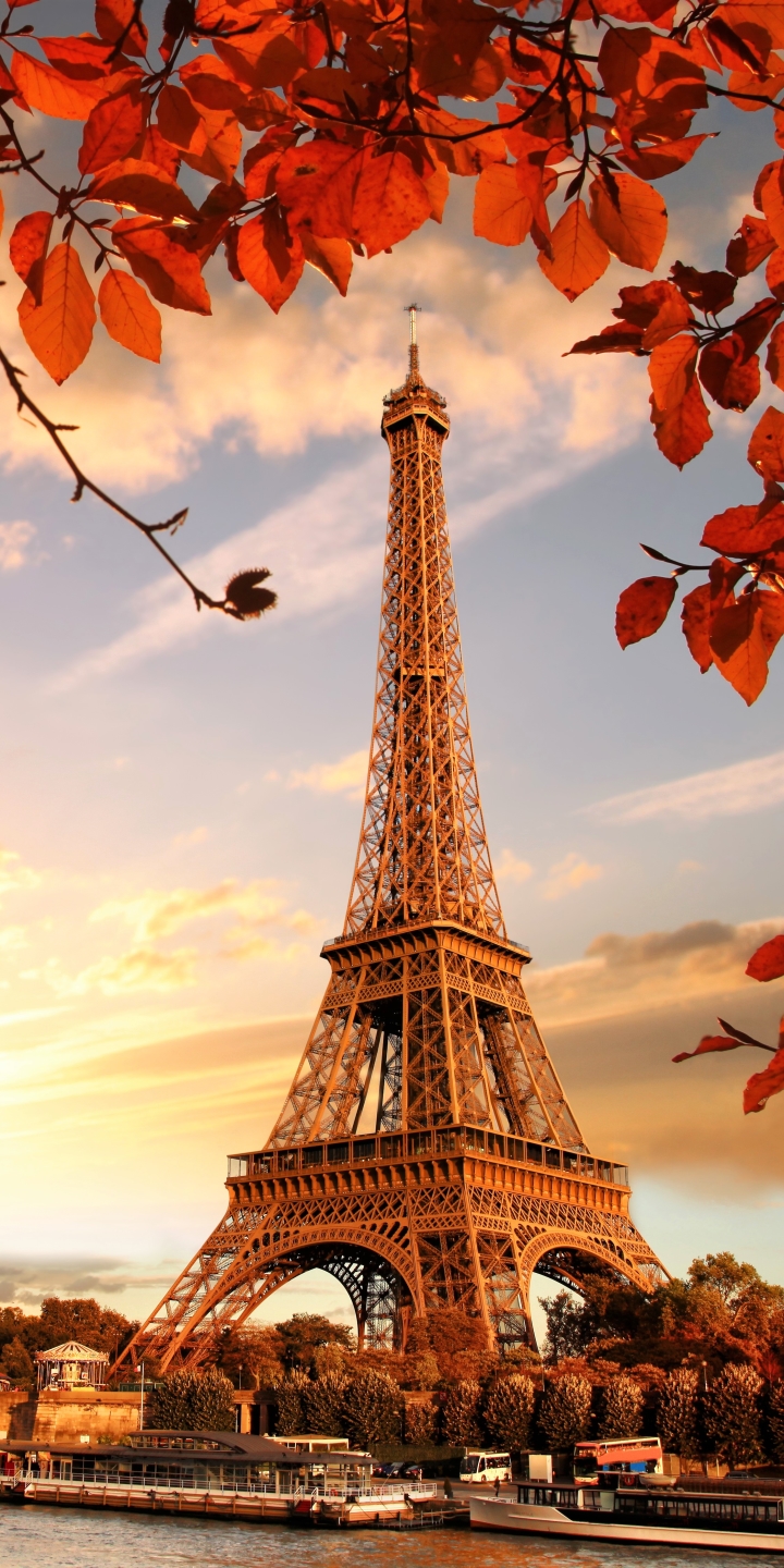 Download mobile wallpaper Paris, Eiffel Tower, Monuments, Fall, France, Monument, Man Made for free.