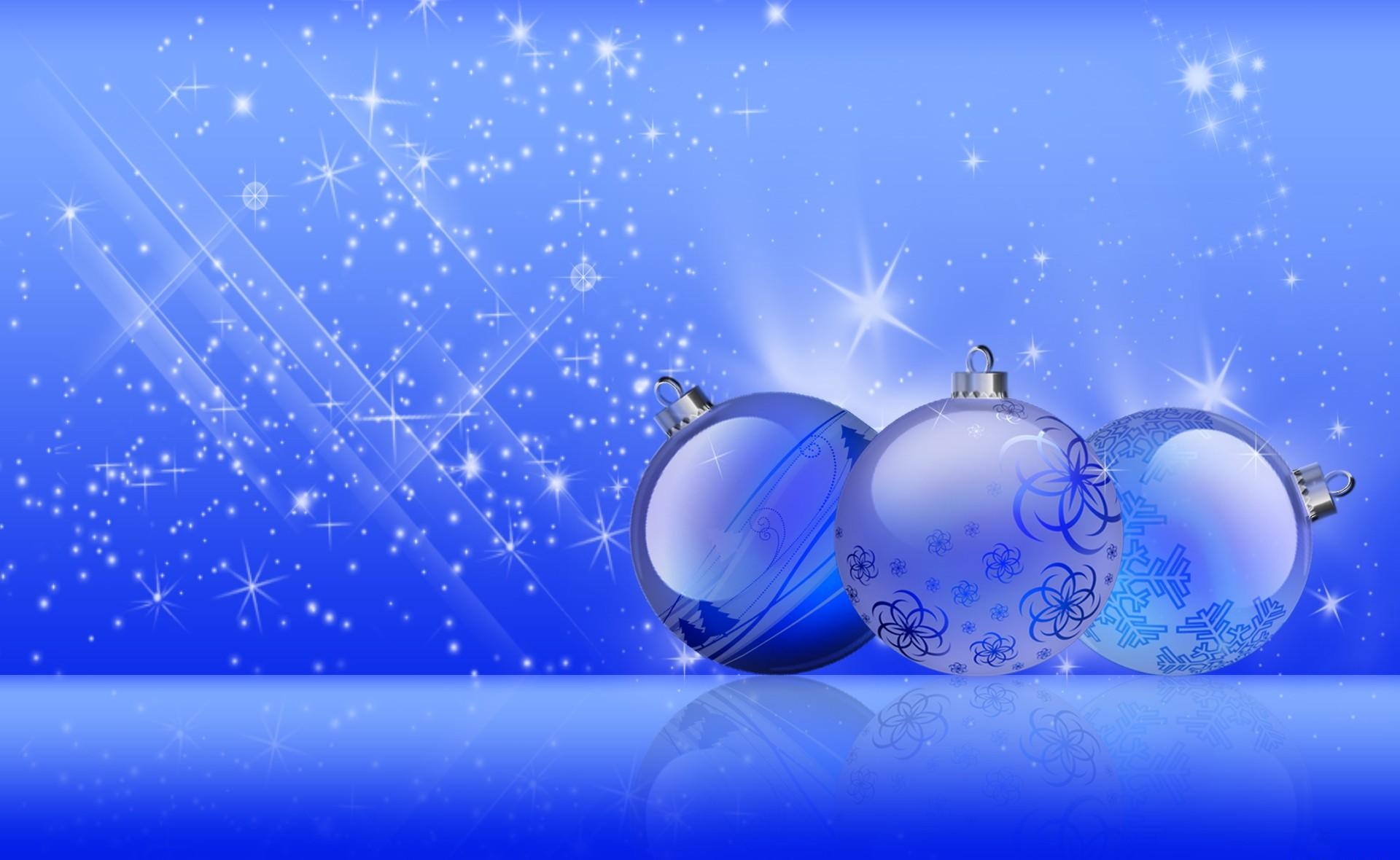 60182 descargar fondo de pantalla vacaciones, decoraciones de navidad, brillar, día festivo, fondo azul, juguetes de árbol de navidad, pelotas, bolas, parpadeo: protectores de pantalla e imágenes gratis