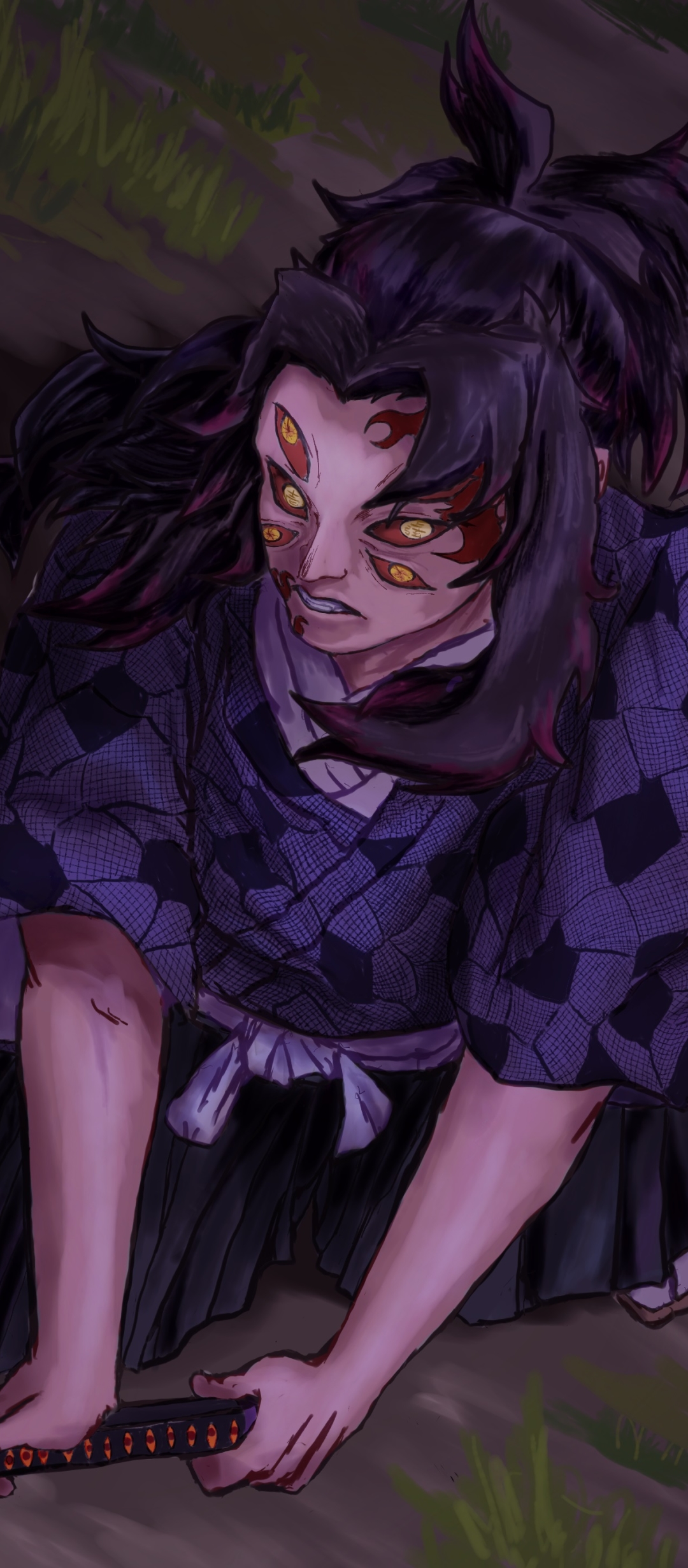 Descarga gratuita de fondo de pantalla para móvil de Animado, Demon Slayer: Kimetsu No Yaiba, Kokushibo (Asesino De Demonios).