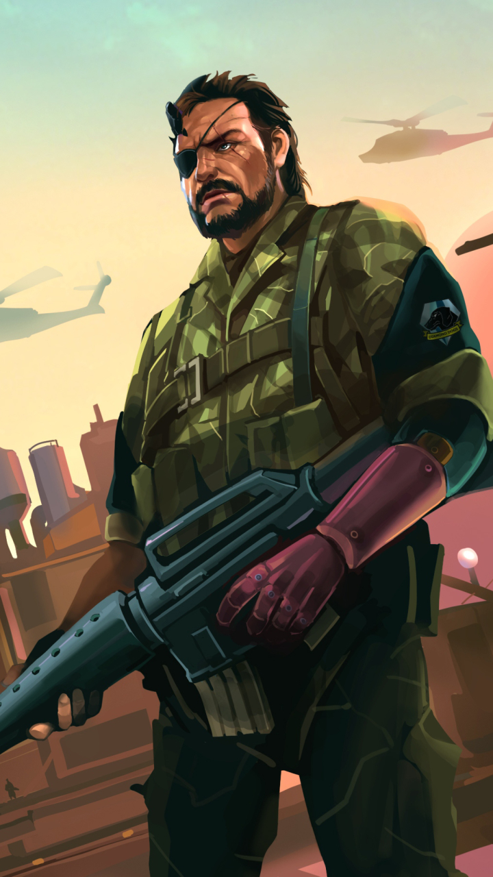 Handy-Wallpaper Soldat, Computerspiele, Metal Gear Solid, Metal Gear Solid V: The Phantom Pain, Big Boss (Metal Gear Solid) kostenlos herunterladen.