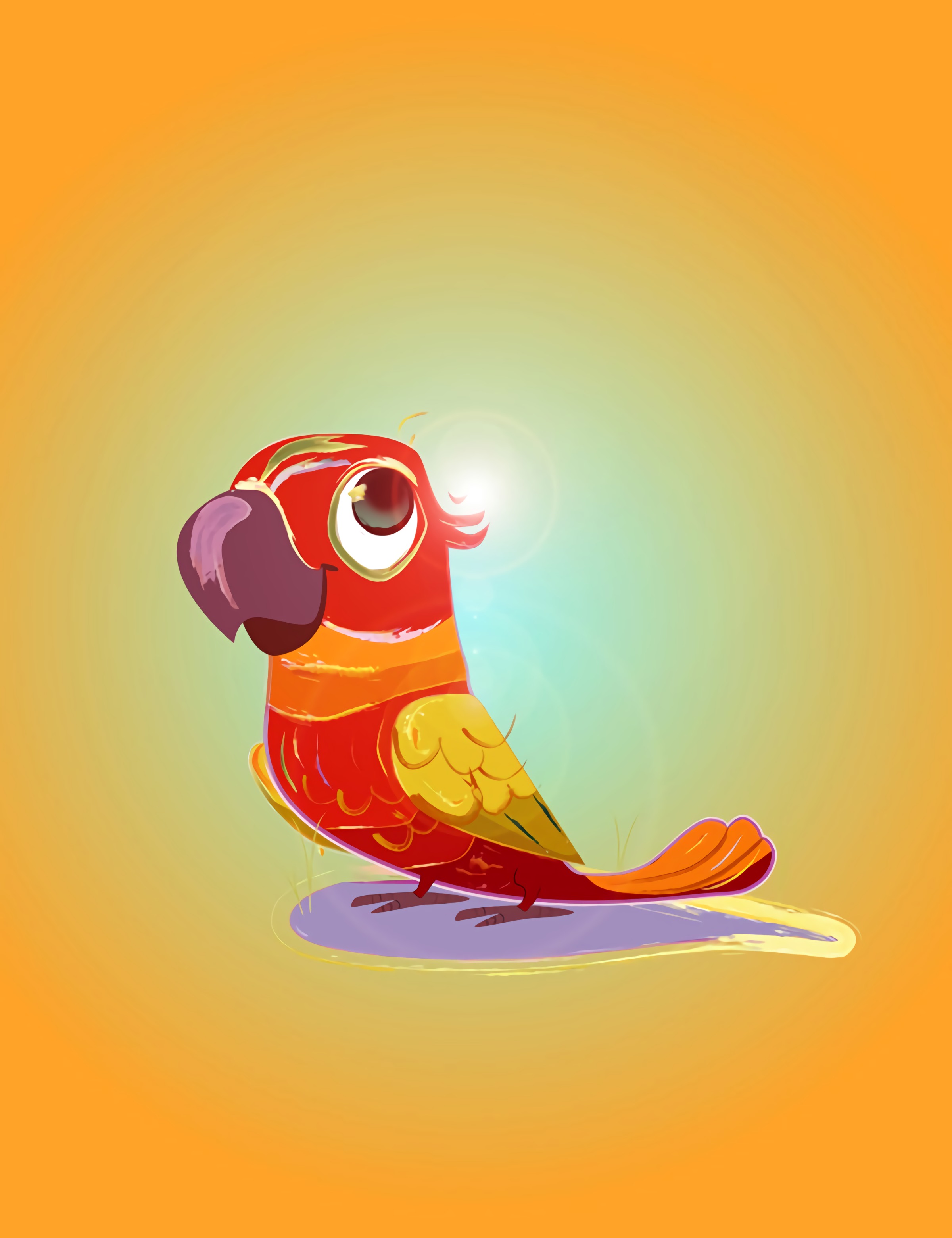 1920x1080 Background art, parrots, bright, bird