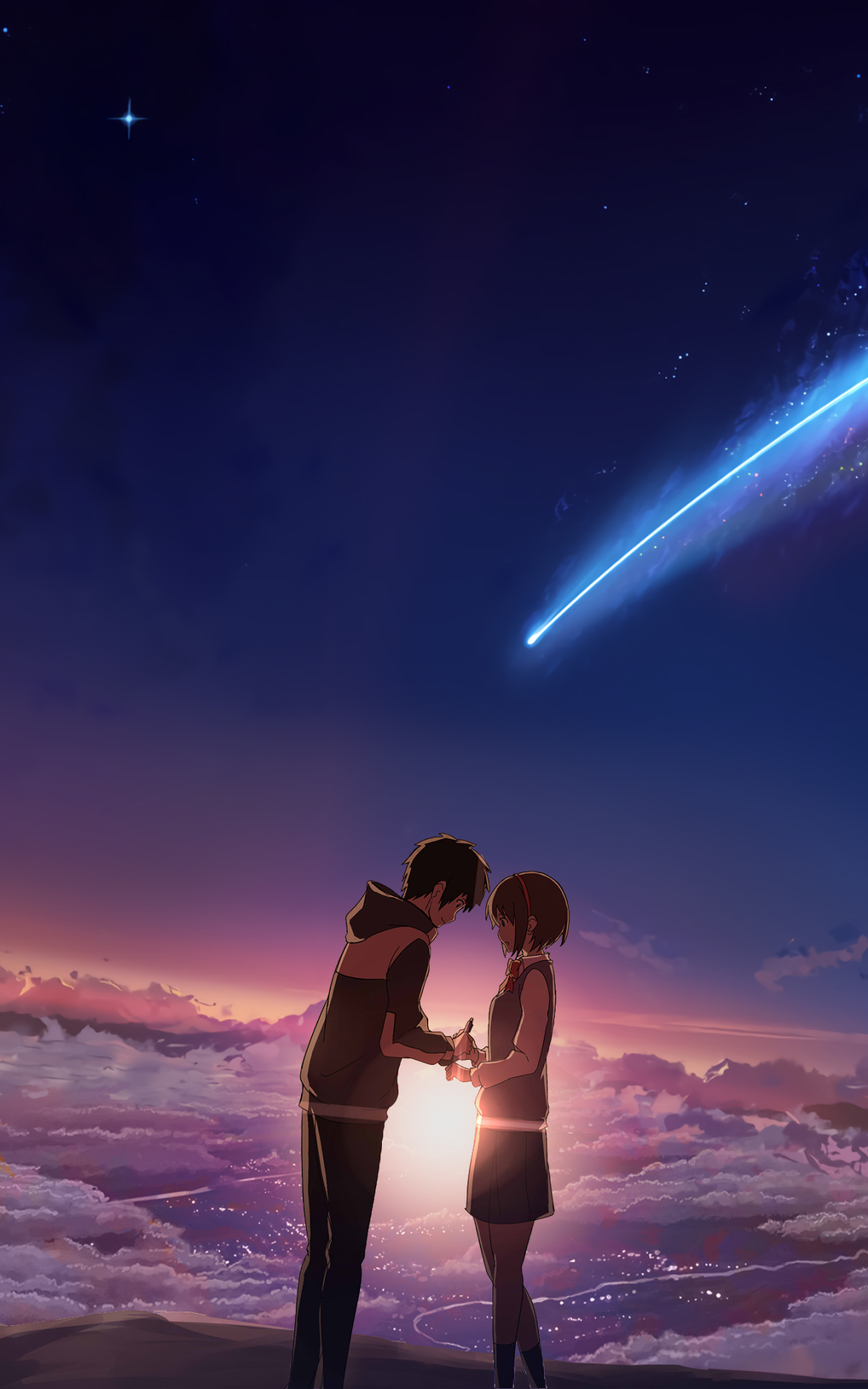 Handy-Wallpaper Animes, Your Name Gestern Heute Und Für Immer, Kimi No Na Wa, Mitsuha Miyamizu, Taki Tachibana kostenlos herunterladen.