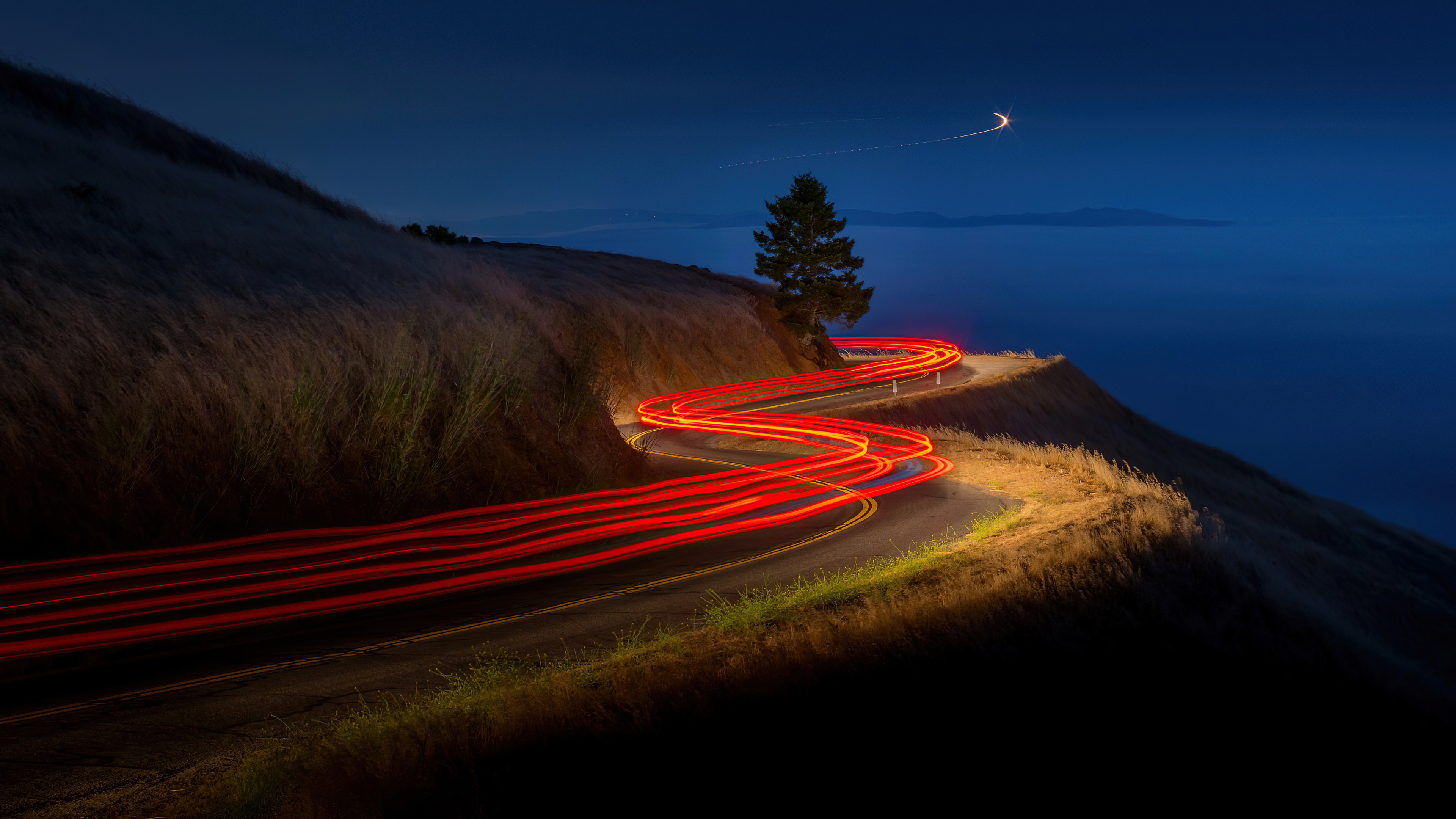 Free download wallpaper Night, Road, Photography, Time Lapse on your PC desktop