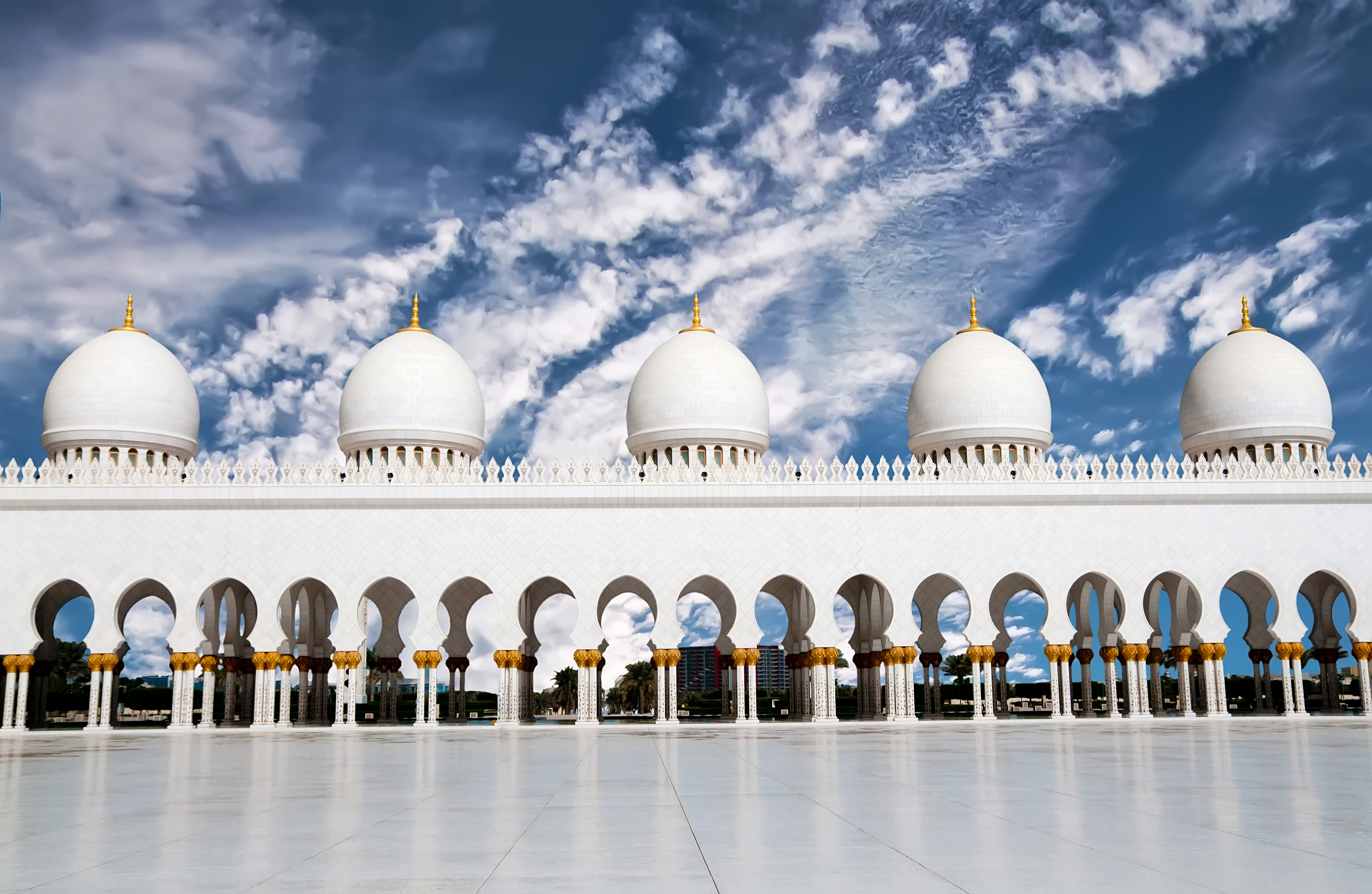 Скачать обои бесплатно Религиозные, Большая Мечеть Шейха Зайда, Мечети картинка на рабочий стол ПК