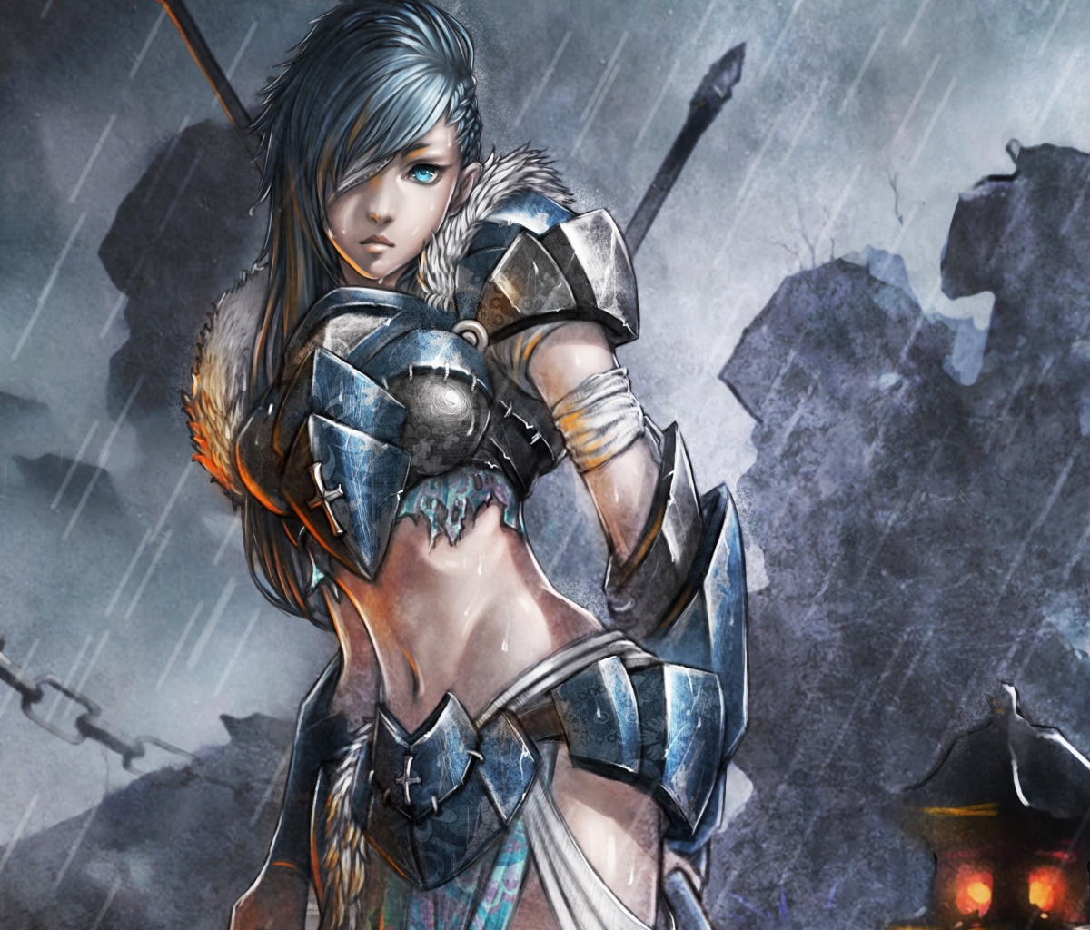 Download mobile wallpaper Fantasy, Weapon, Armor, Women Warrior, Woman Warrior for free.