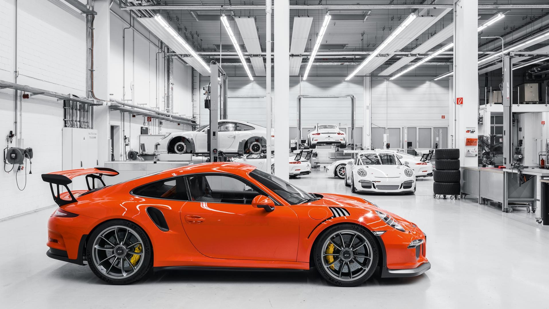 Laden Sie das Porsche, Autos, Porsche 911 Gt3, Fahrzeuge, Orangefarbenes Auto-Bild kostenlos auf Ihren PC-Desktop herunter