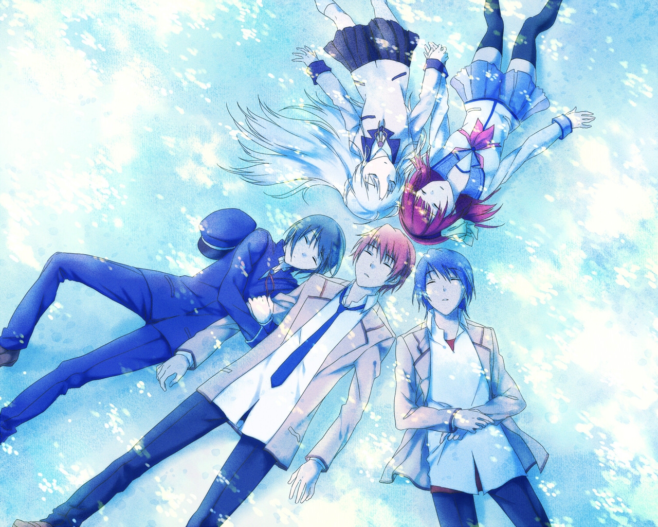Descarga gratuita de fondo de pantalla para móvil de Animado, Angel Beats!, Yuri Nakamura, Kanade Tachibana, Hinata Hideki, Yuzuru Otonashi, Ayato Naoi.
