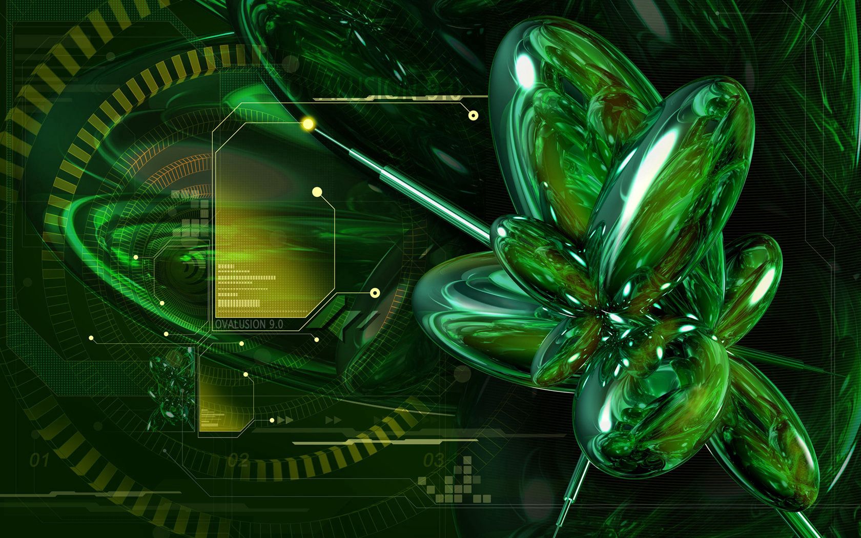 Download PC Wallpaper form, figure, abstract, green, blurred, greased