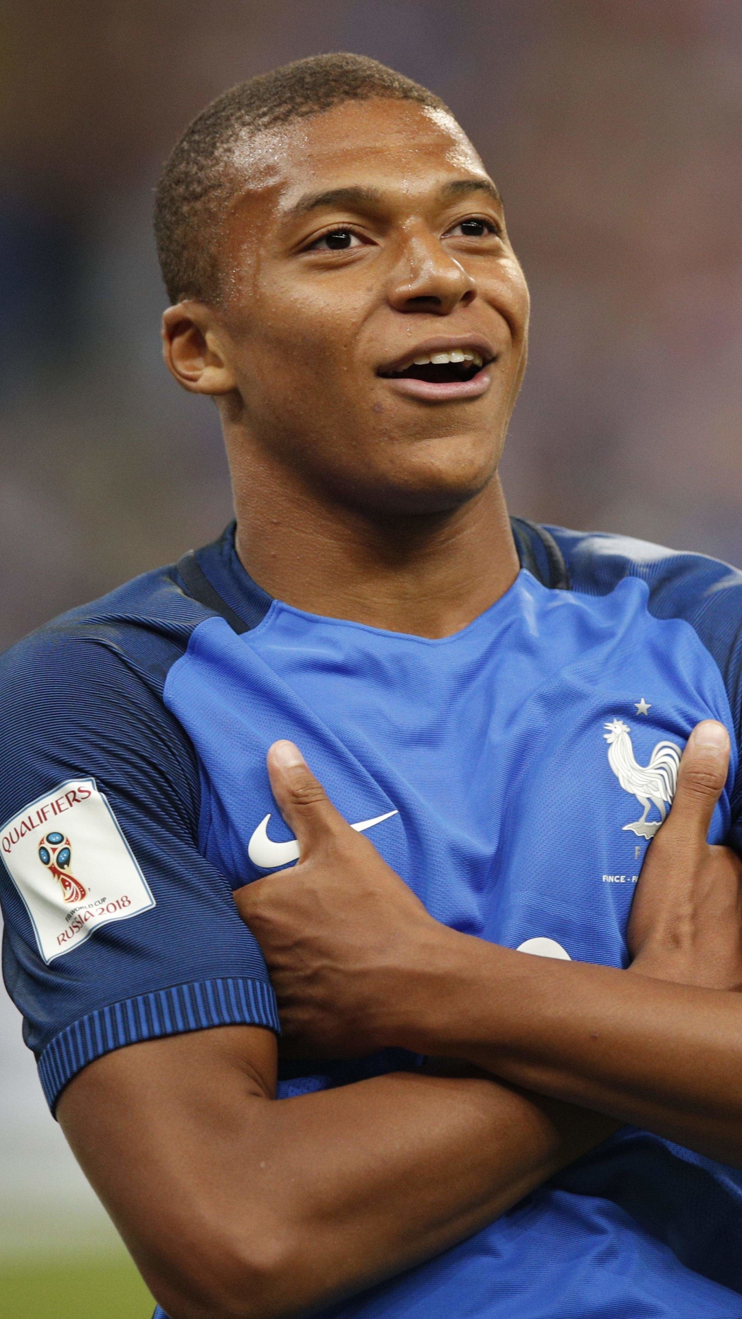 Download mobile wallpaper Sports, Soccer, French, Kylian Mbappé for free.