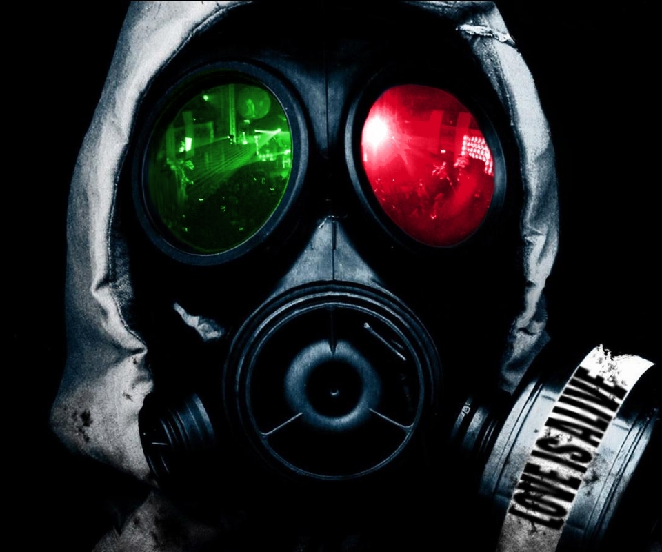 Download mobile wallpaper Dark, Gas Mask for free.