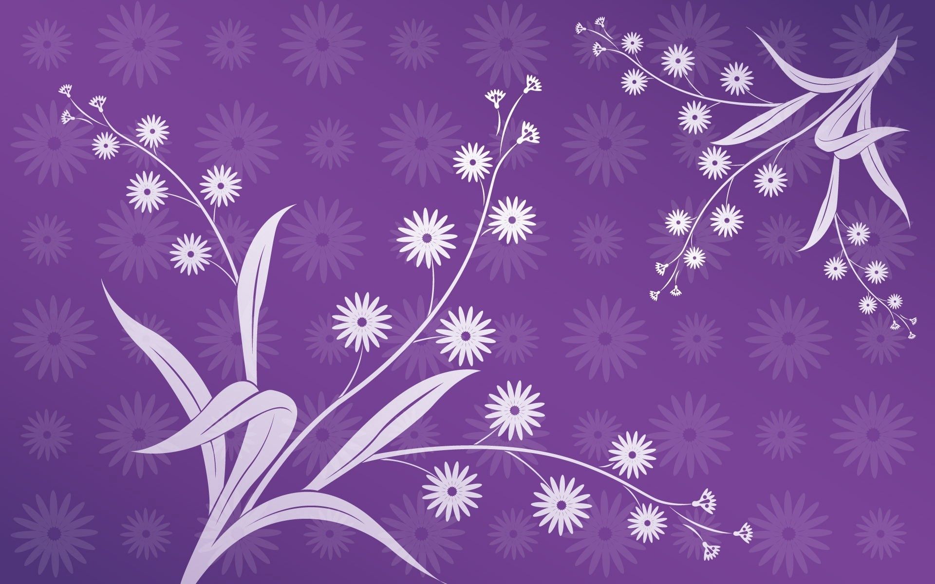 Free download wallpaper Flowers, Leaves, Violet, Purple, Vector on your PC desktop