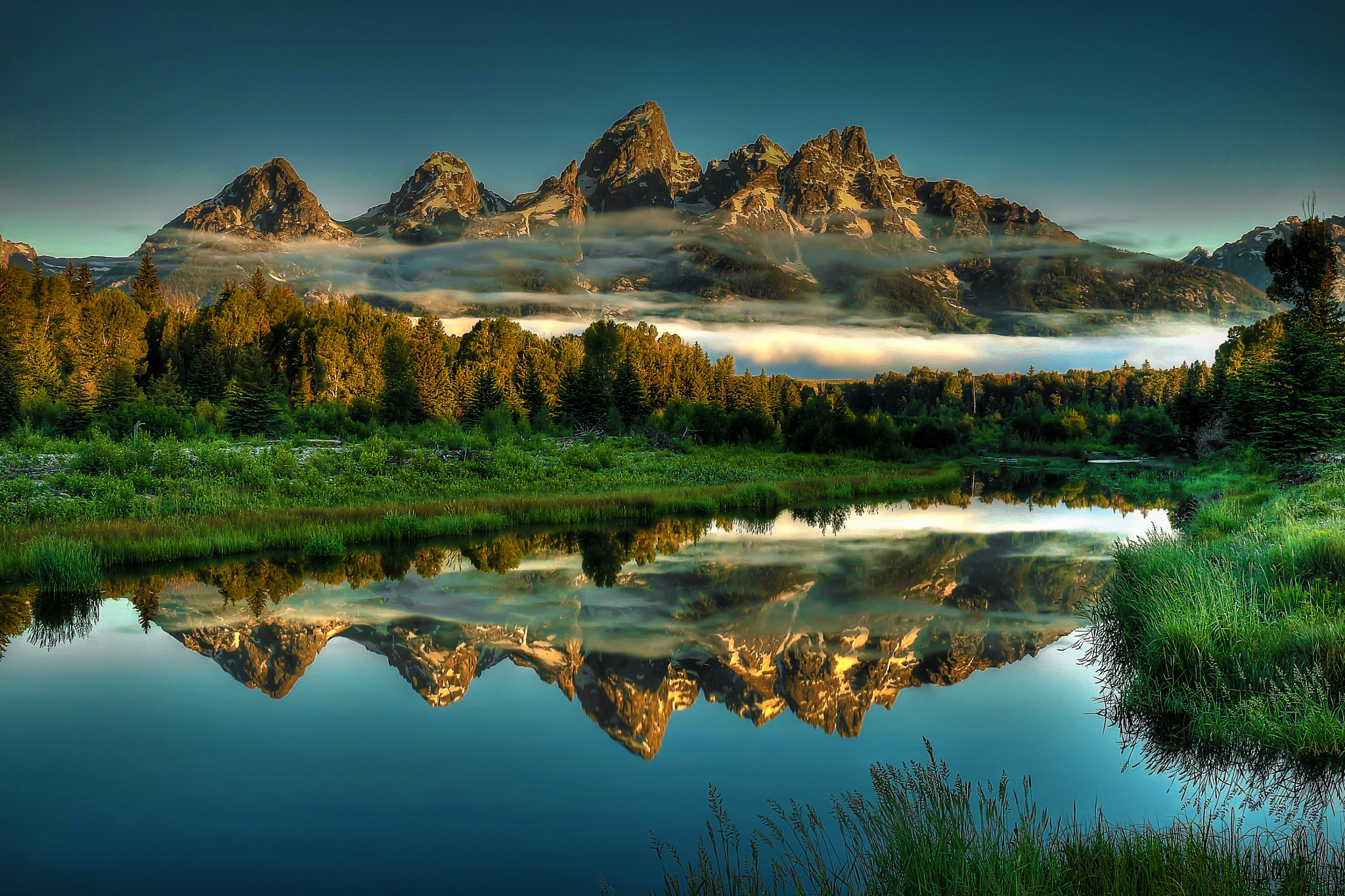 Laden Sie das Natur, See, Nebel, Gebirge, Erde/natur, Spiegelung-Bild kostenlos auf Ihren PC-Desktop herunter