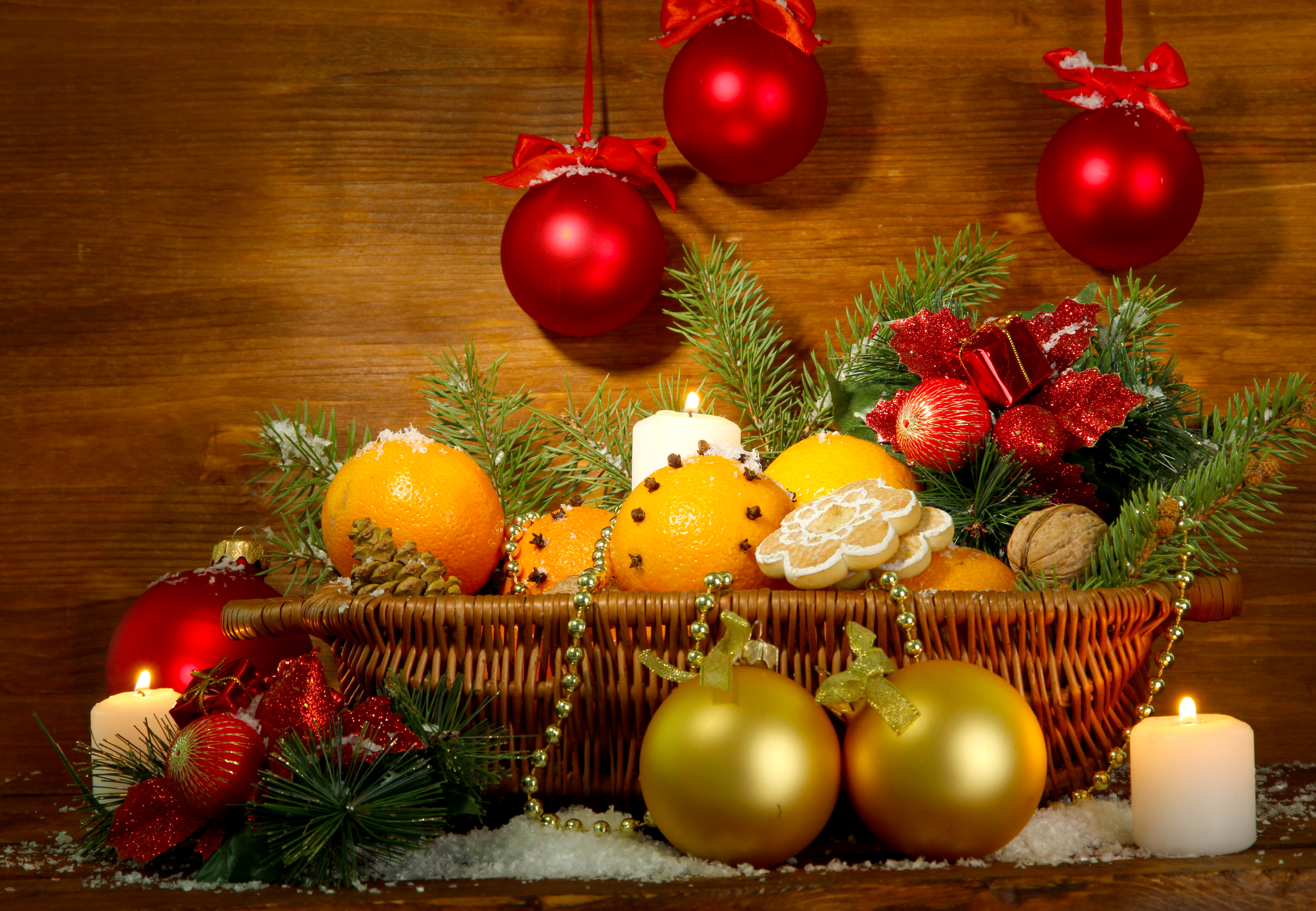 Скачать обои бесплатно Рождество, Красочный, Свеча, Рождественские Украшения, Праздничные картинка на рабочий стол ПК