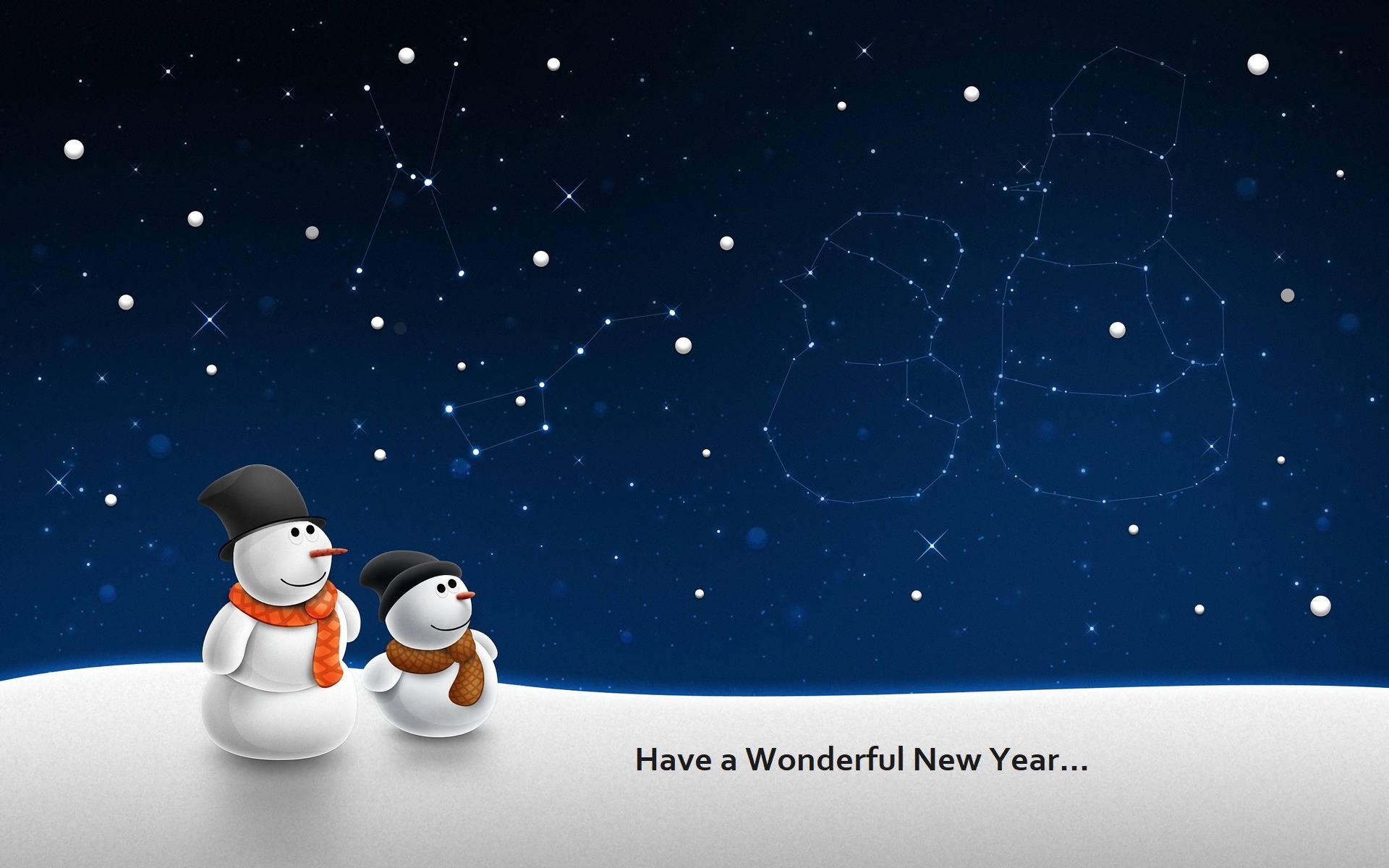 Download mobile wallpaper New Year, Snowman, Holiday for free.