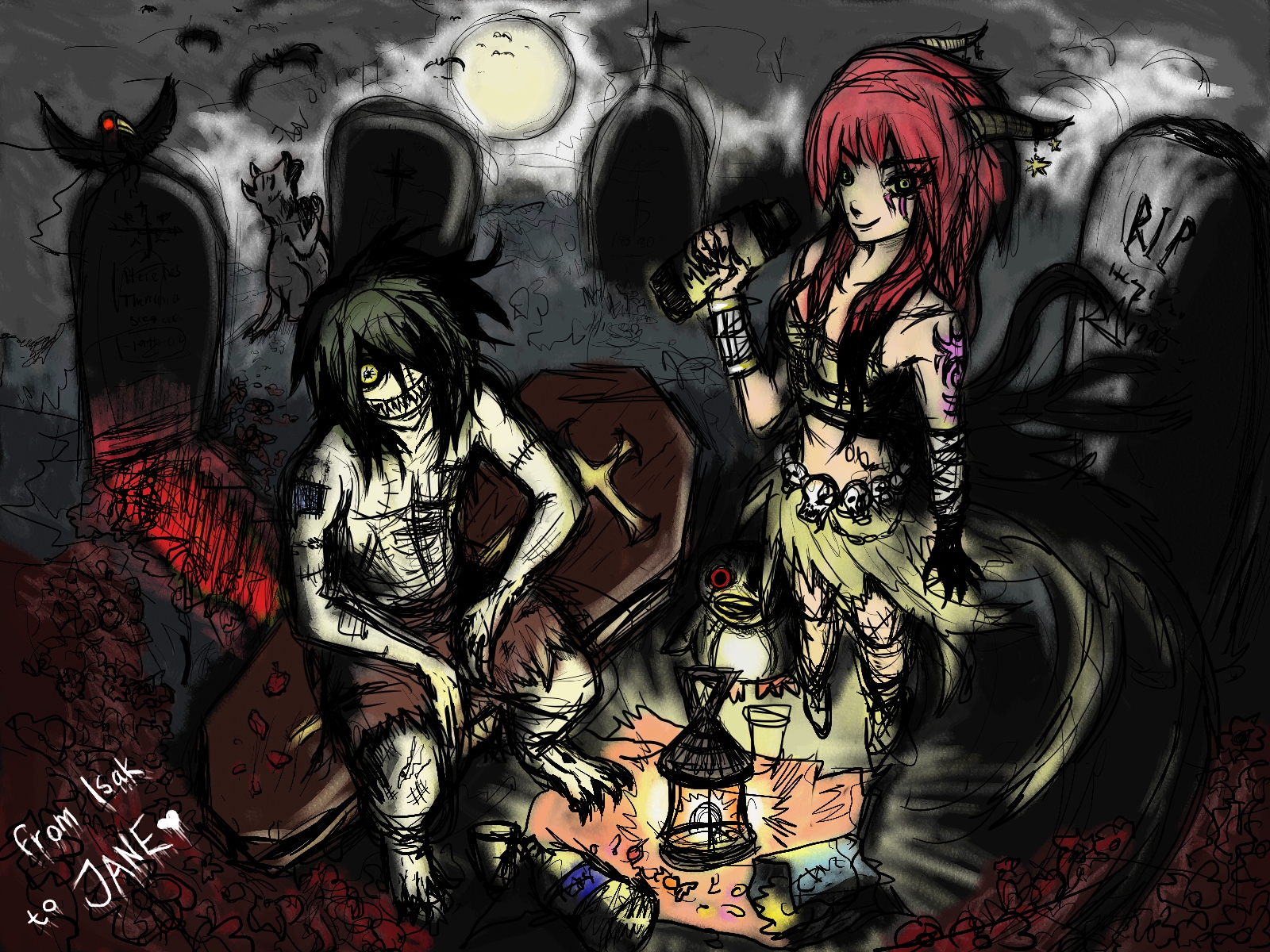 Free download wallpaper Anime, Halloween, Zombie, Scary on your PC desktop
