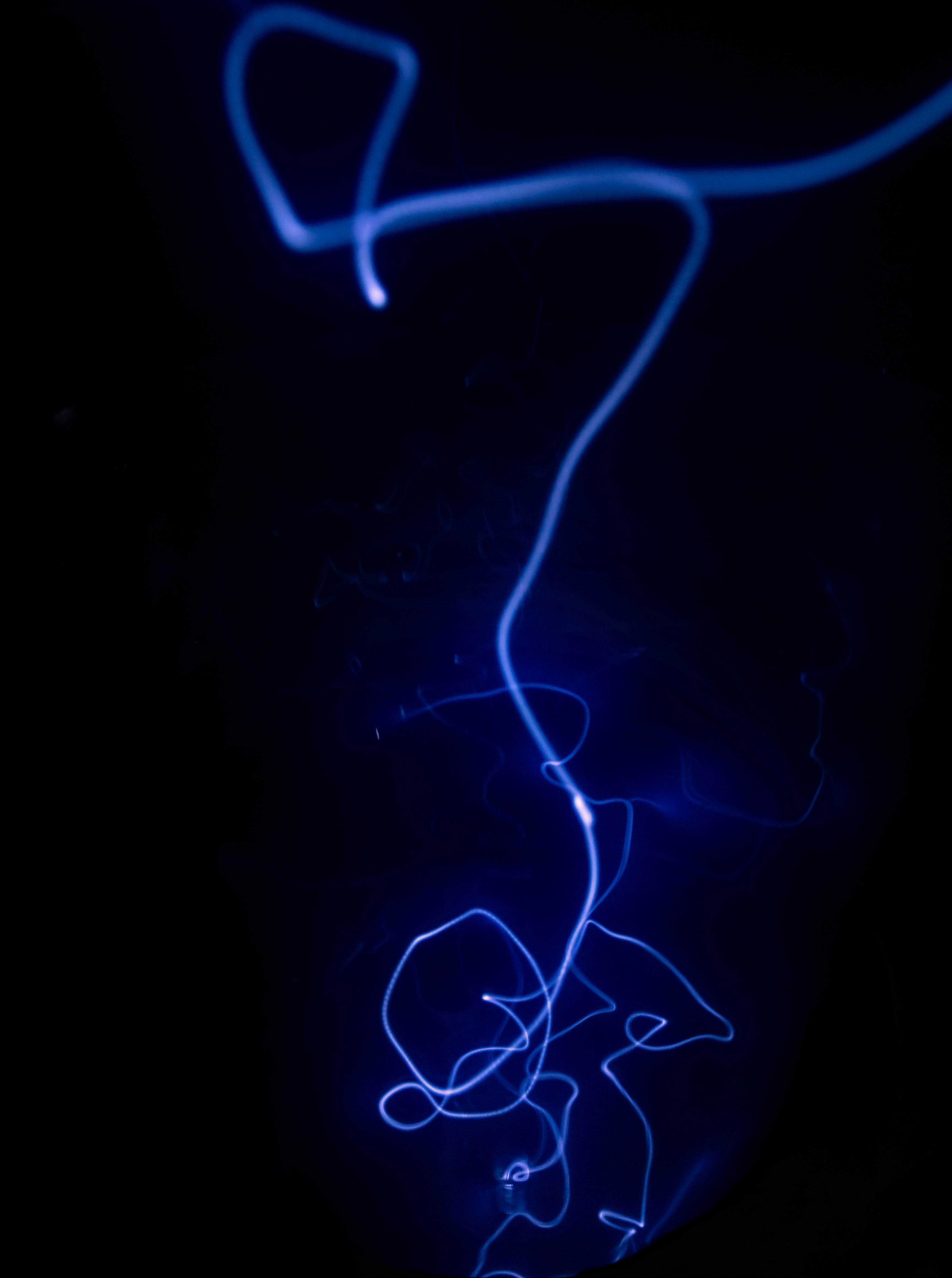 abstract, blue, neon, backlight, illumination, line