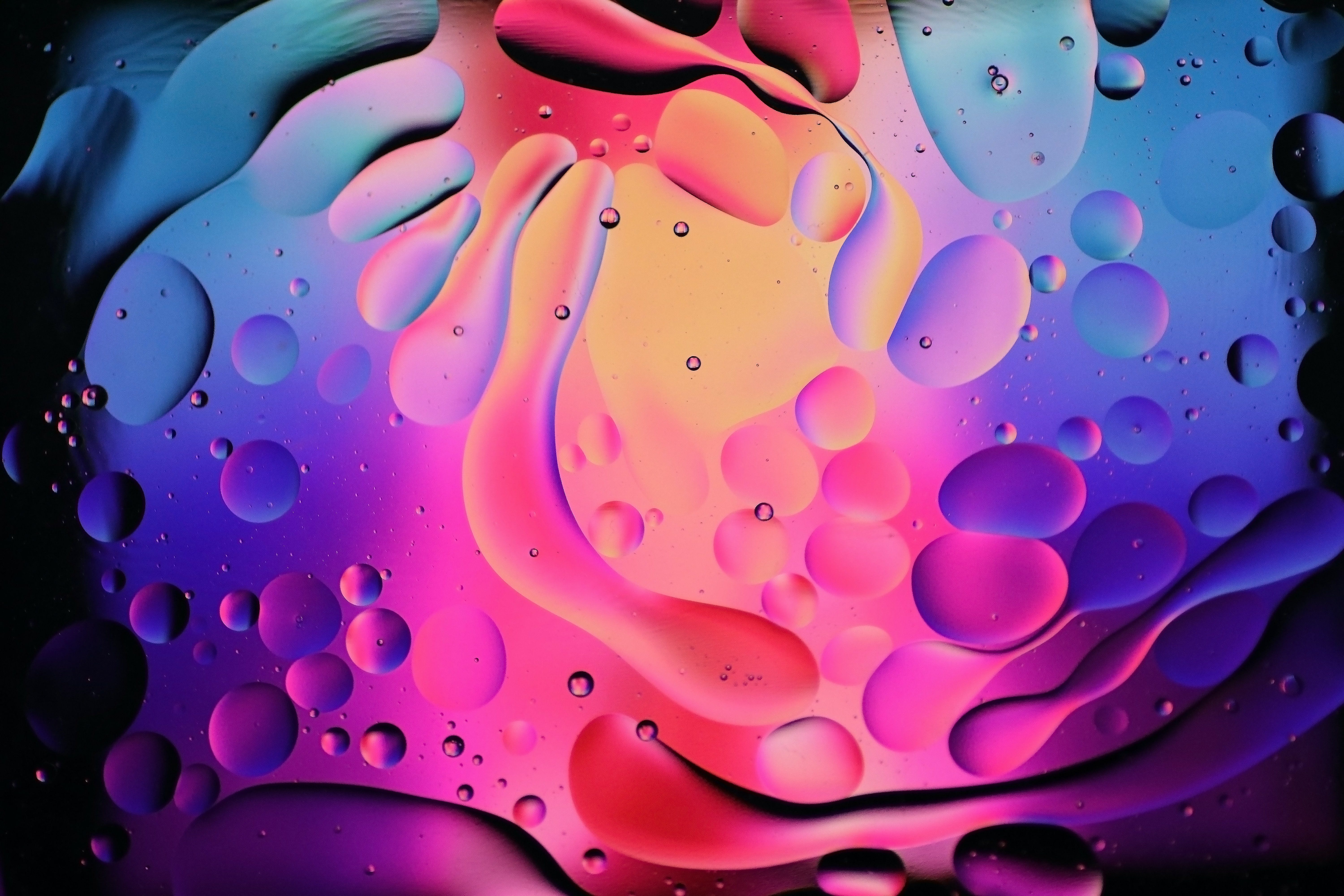 142388 скачать картинку вода, разноцветный, абстракция, пузыри, формы - обои и заставки бесплатно
