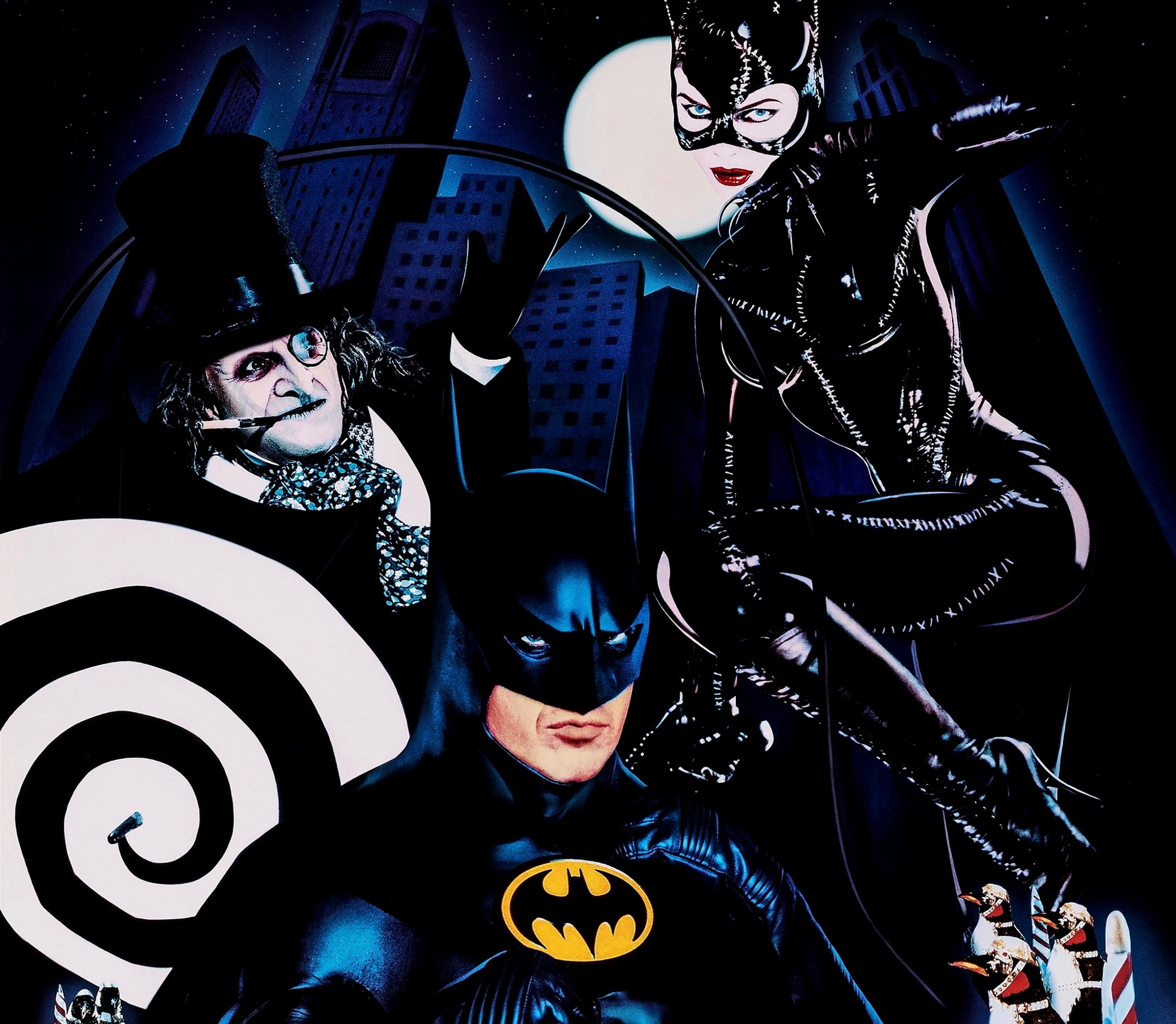 Download mobile wallpaper Batman, Catwoman, Movie, Batman Returns, Penguin (Dc Comics) for free.