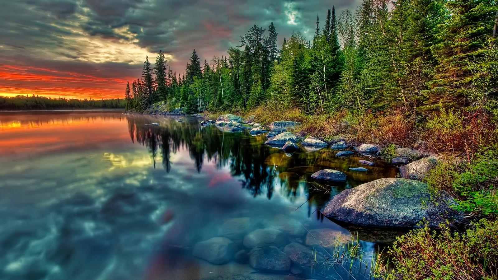 Free download wallpaper Sunset, Lake, Earth on your PC desktop