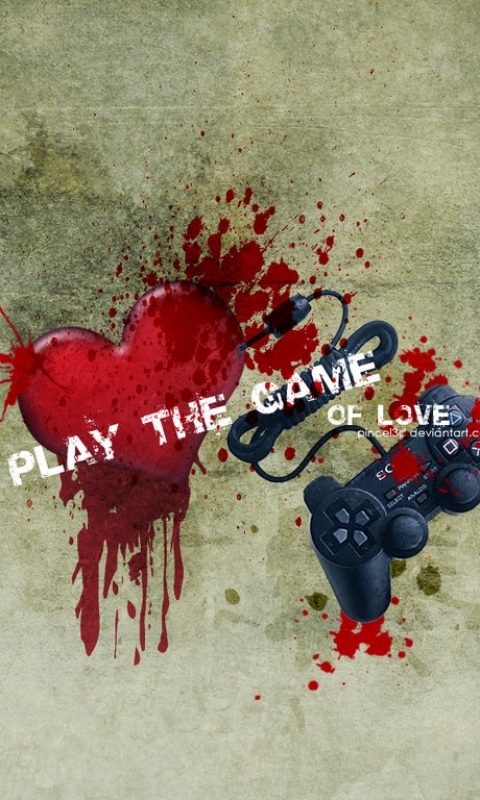 Download mobile wallpaper Love, Artistic, Controller, Video Game for free.