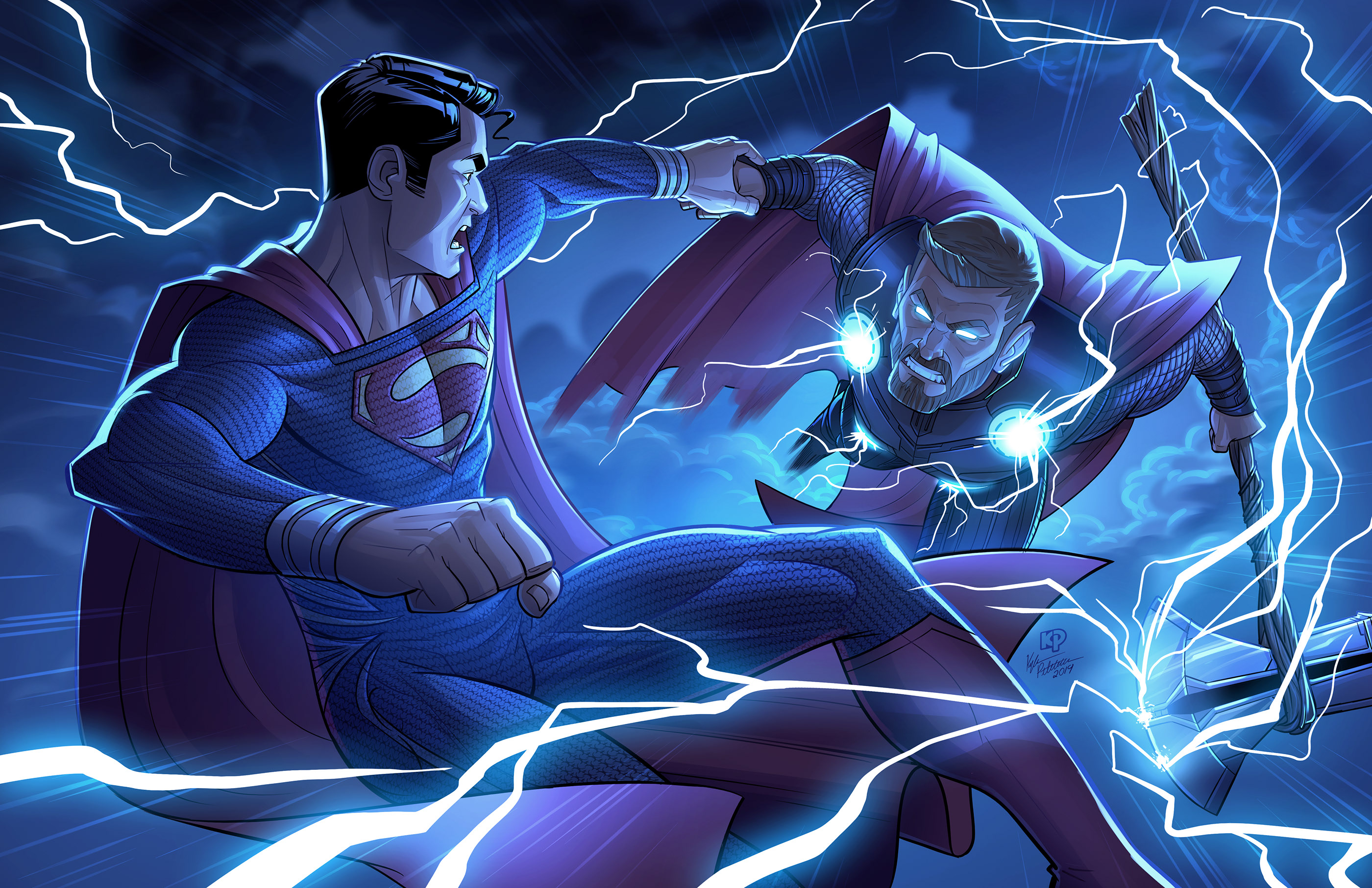 Free download wallpaper Superman, Crossover, Comics, Dc Comics, Thor on your PC desktop