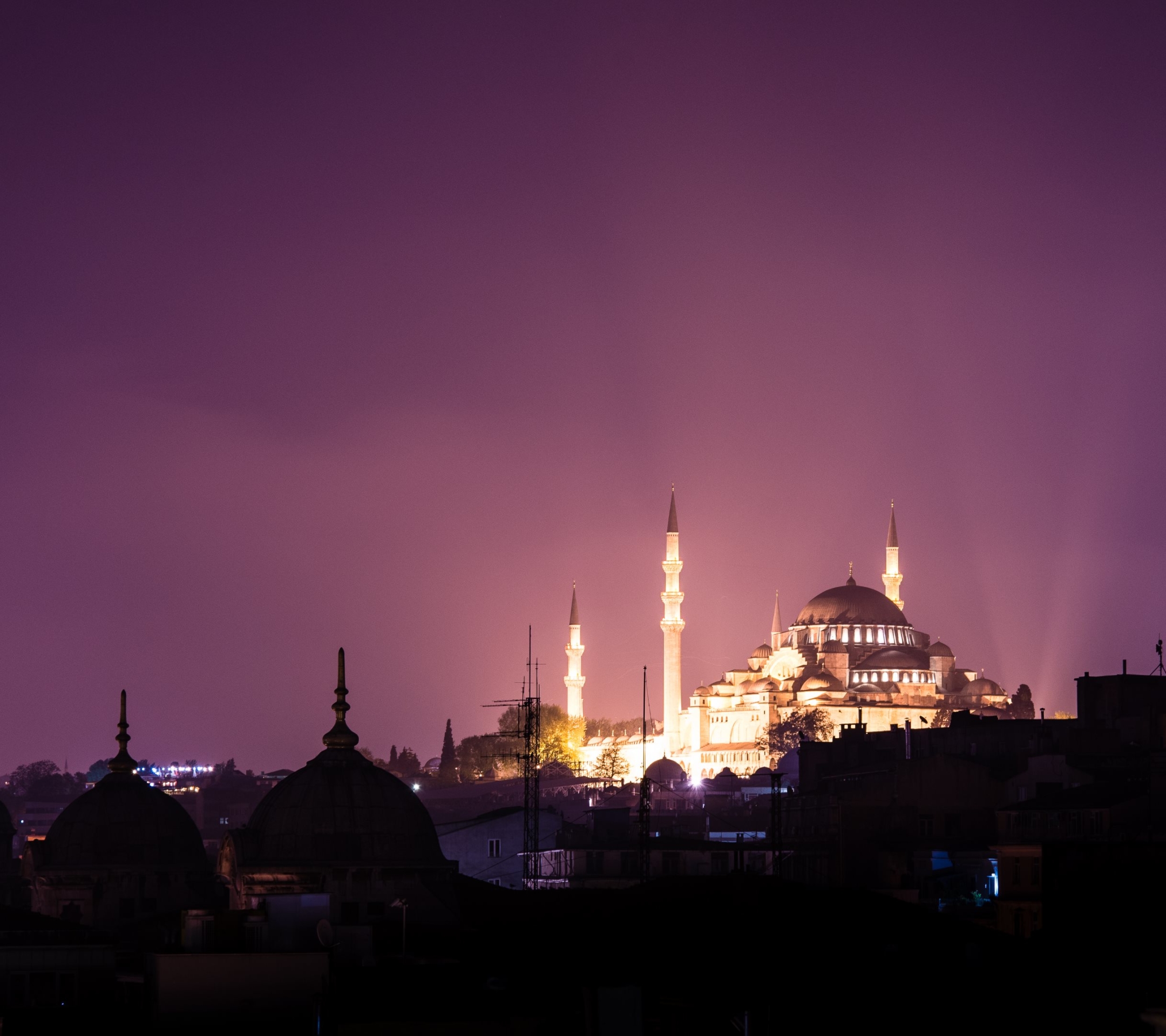 islam, religious, suleymaniye mosque, religion, night, mosque, mosques