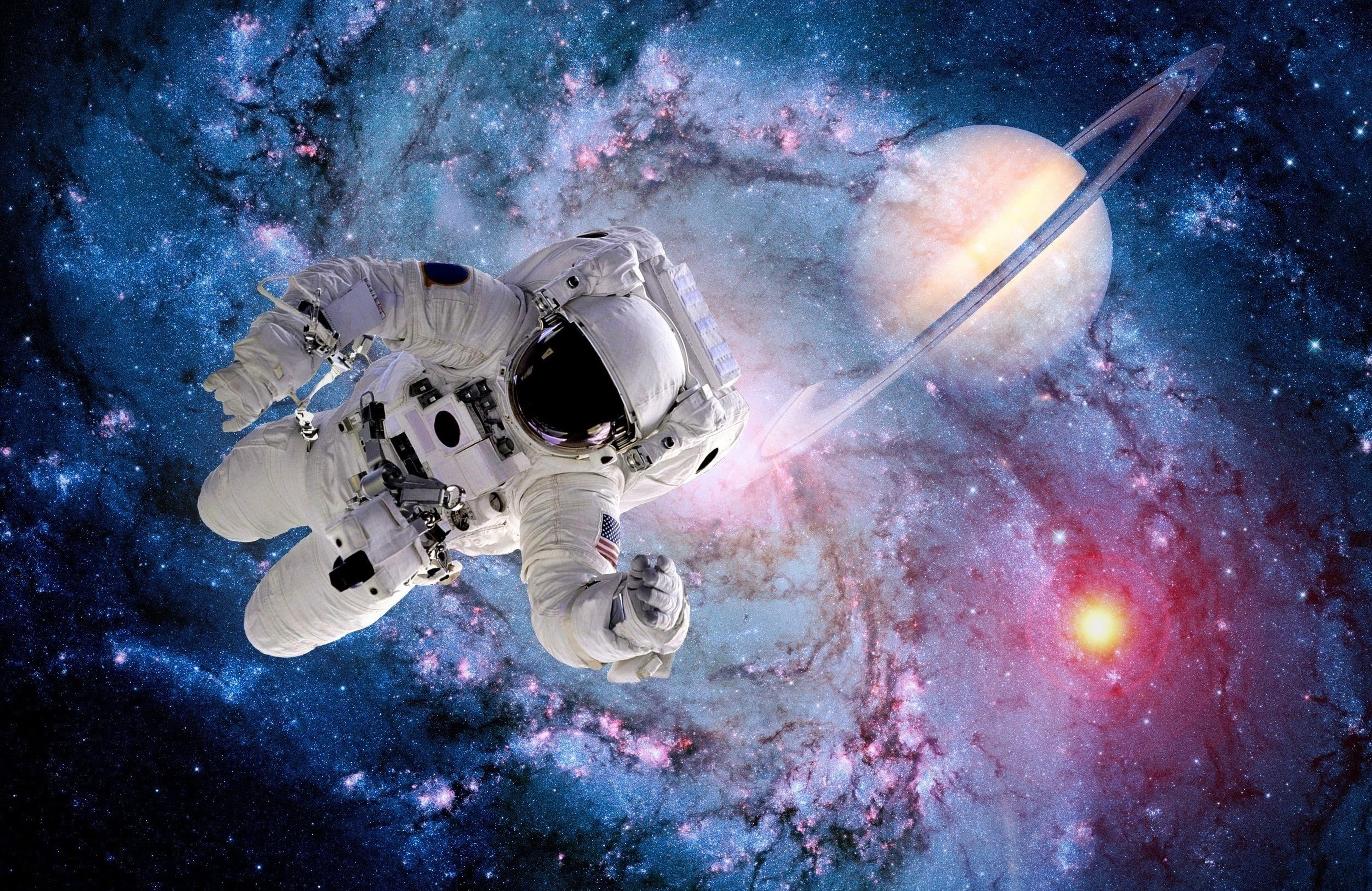 Скачать обои бесплатно Астронавт, Научная Фантастика картинка на рабочий стол ПК