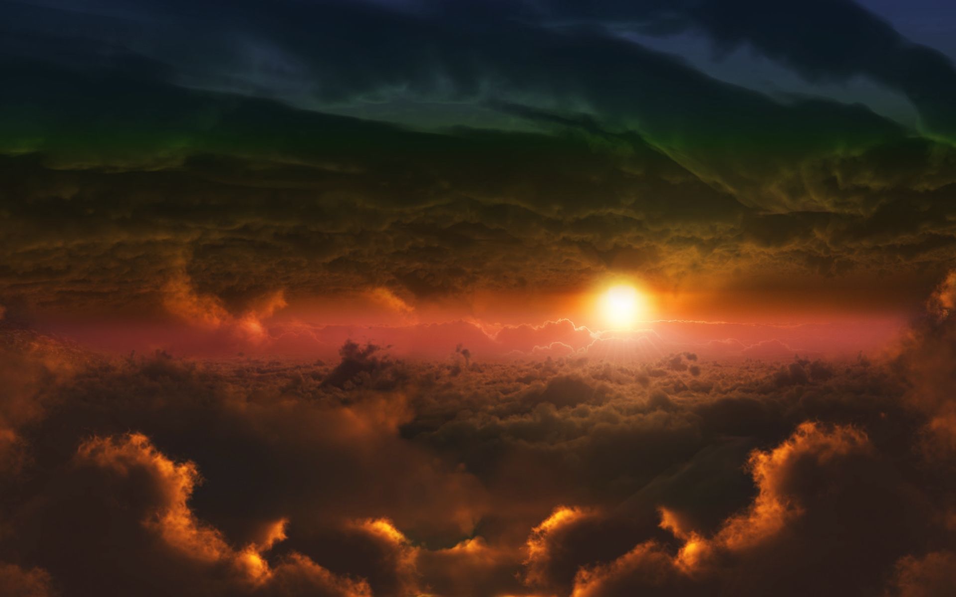 Скачать картинку Закат Солнца, Художественные в телефон бесплатно.