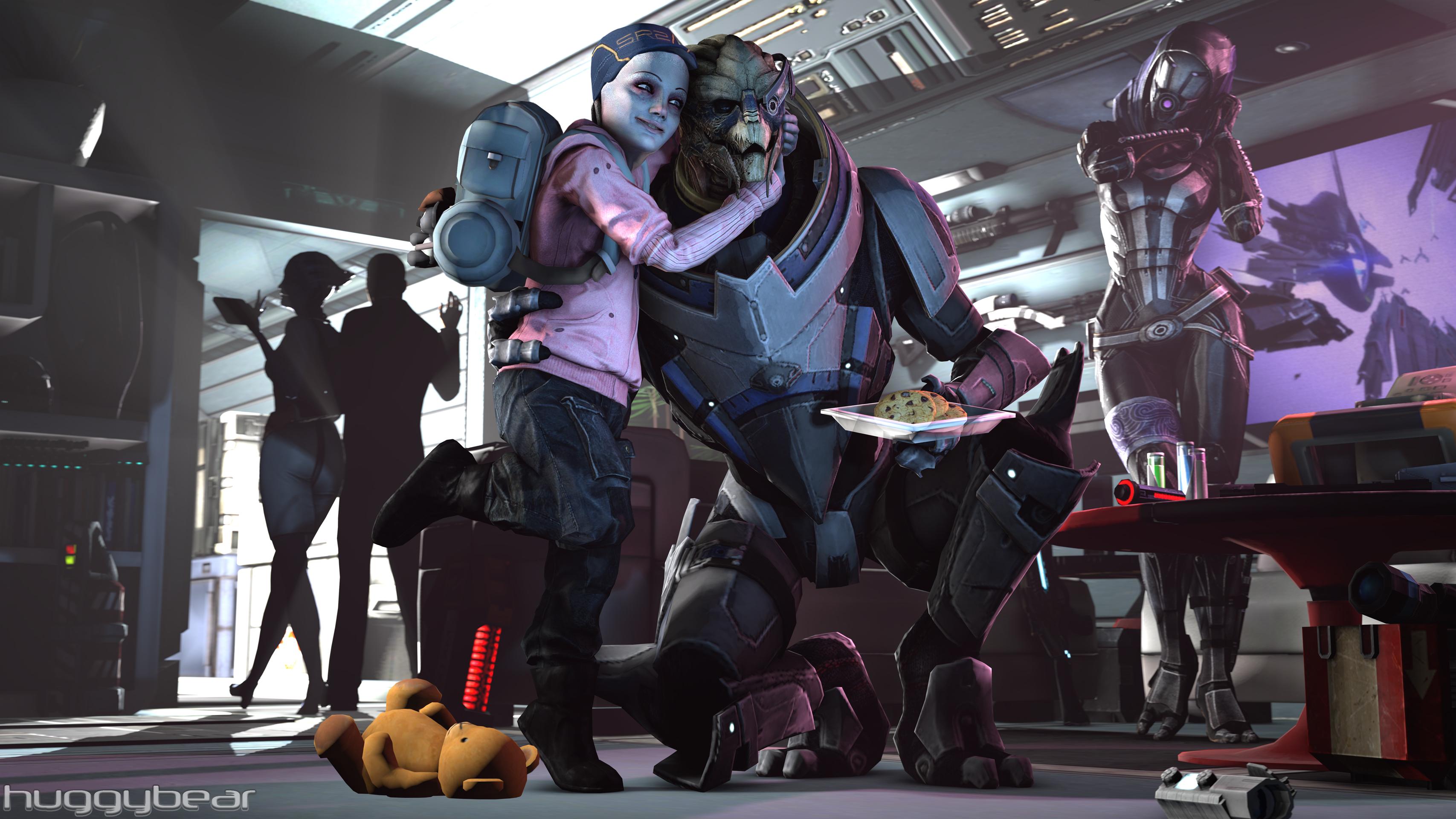 Handy-Wallpaper Mass Effect, Computerspiele, Tali’Zorah, Kommandant Shepard, Garrus Vakarian, Liara T'soni kostenlos herunterladen.