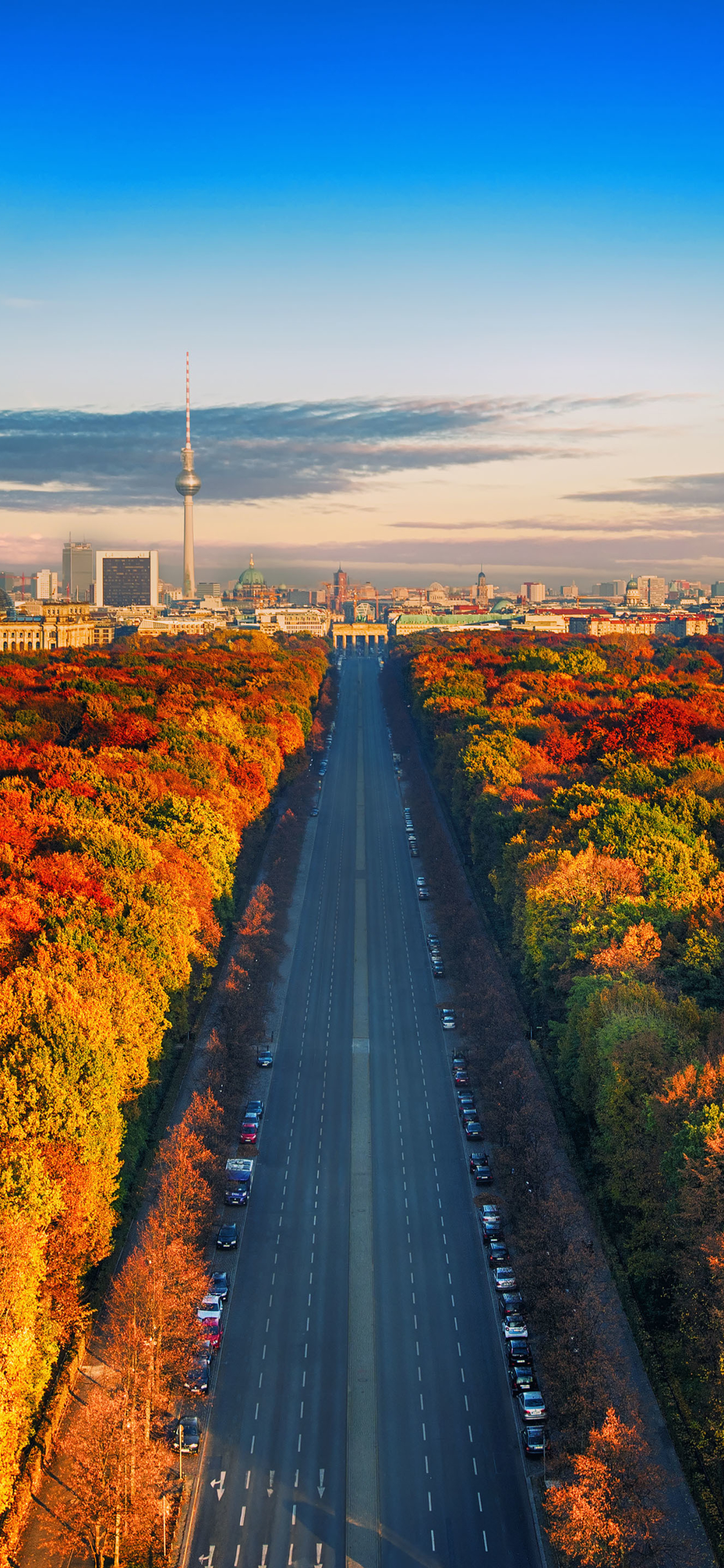 Download mobile wallpaper Road, Forest, Fall, Highway, Man Made for free.