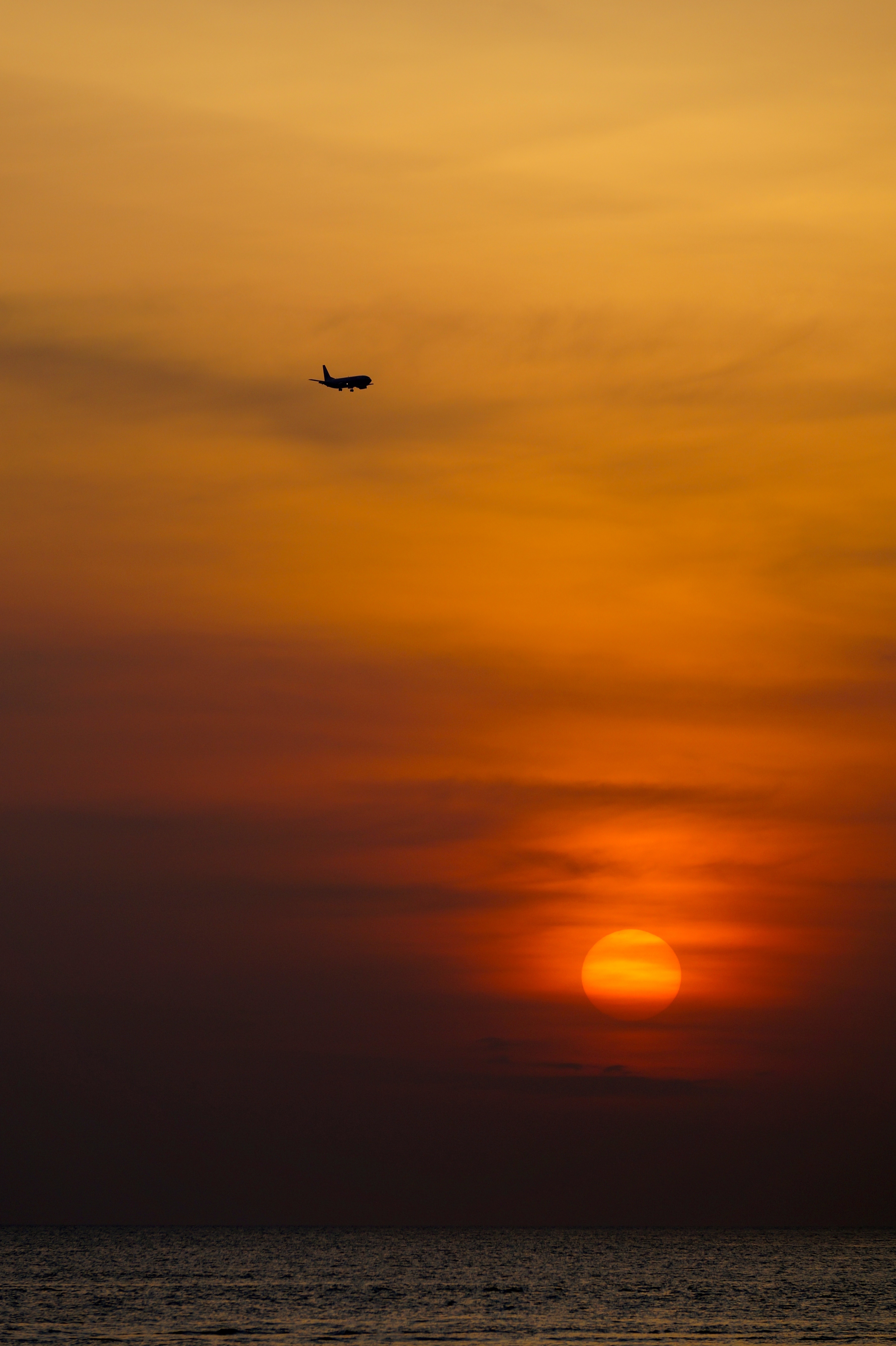 Laden Sie das Flugzeug, Sun, Horizont, Sunset, Natur-Bild kostenlos auf Ihren PC-Desktop herunter