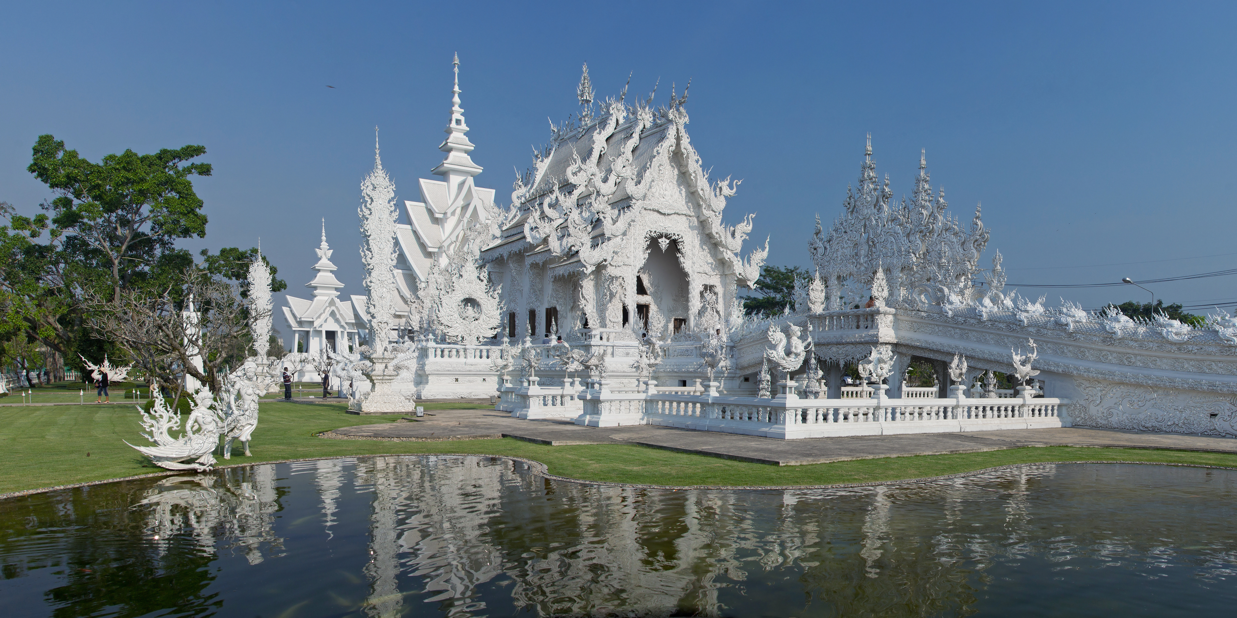 343708 descargar fondo de pantalla religioso, wat rong khun, chiang rai, tailandia, templos: protectores de pantalla e imágenes gratis