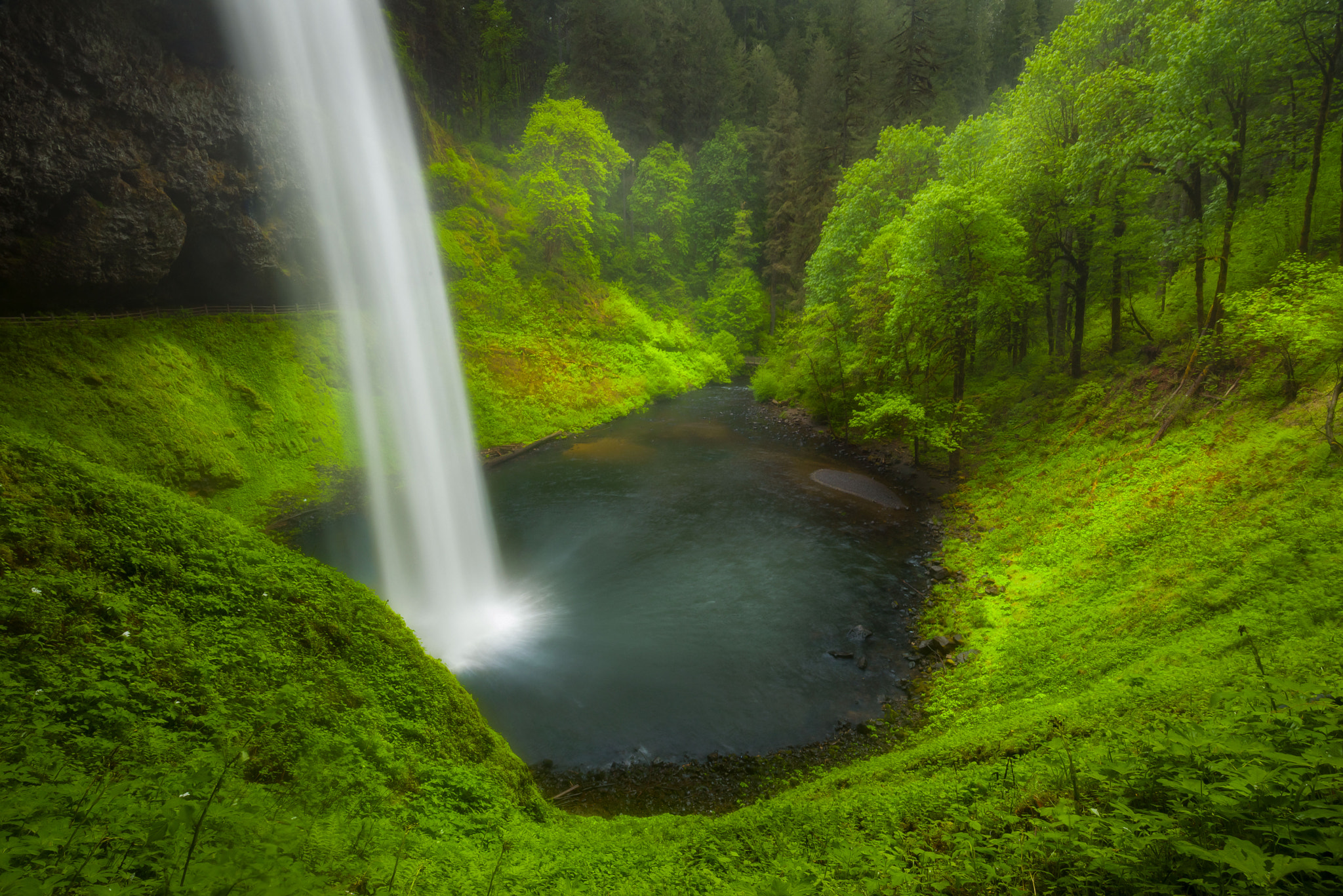 Download mobile wallpaper Lake, Waterfall, Earth for free.