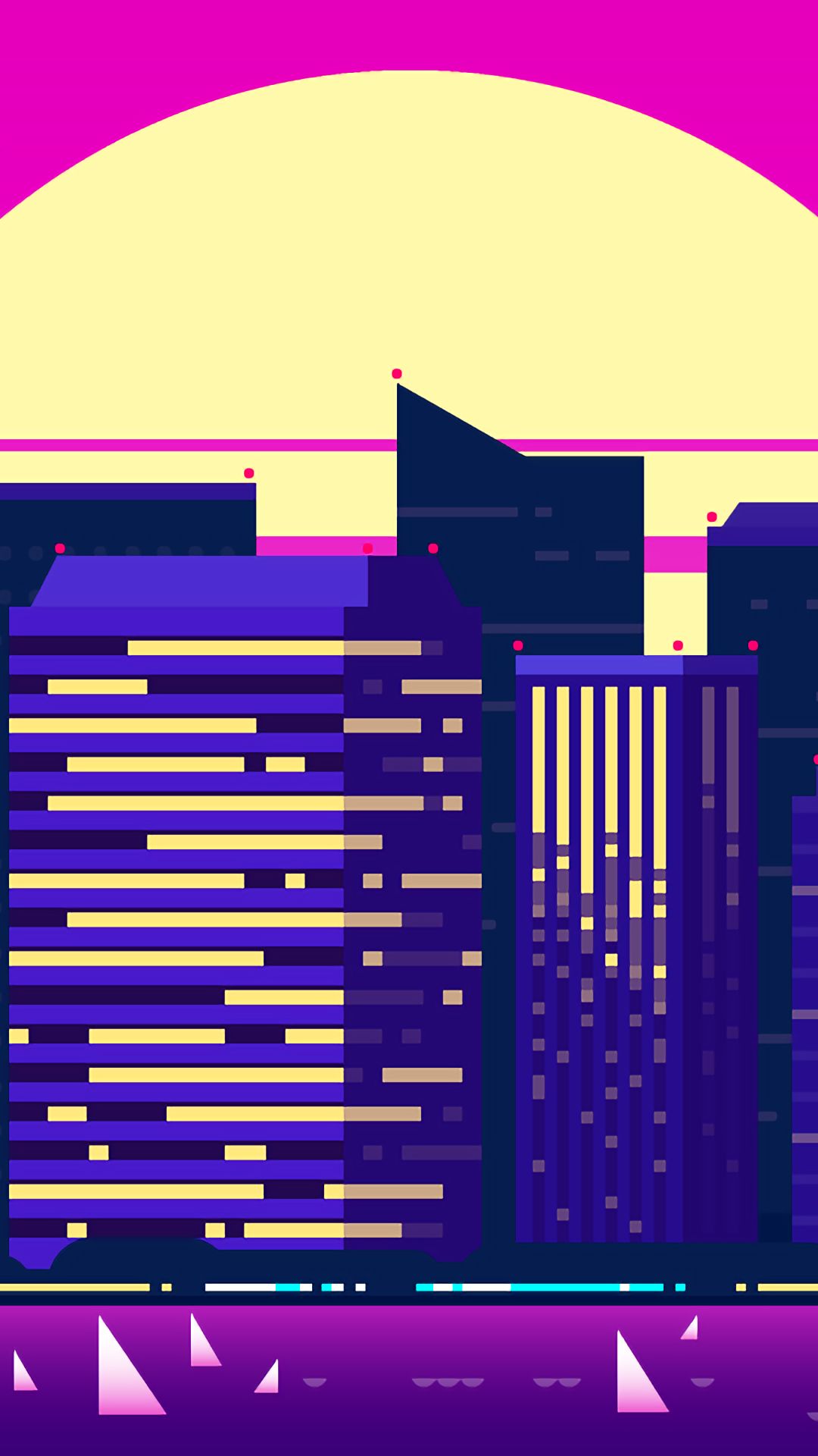 Download mobile wallpaper City, Artistic, Retro Wave for free.